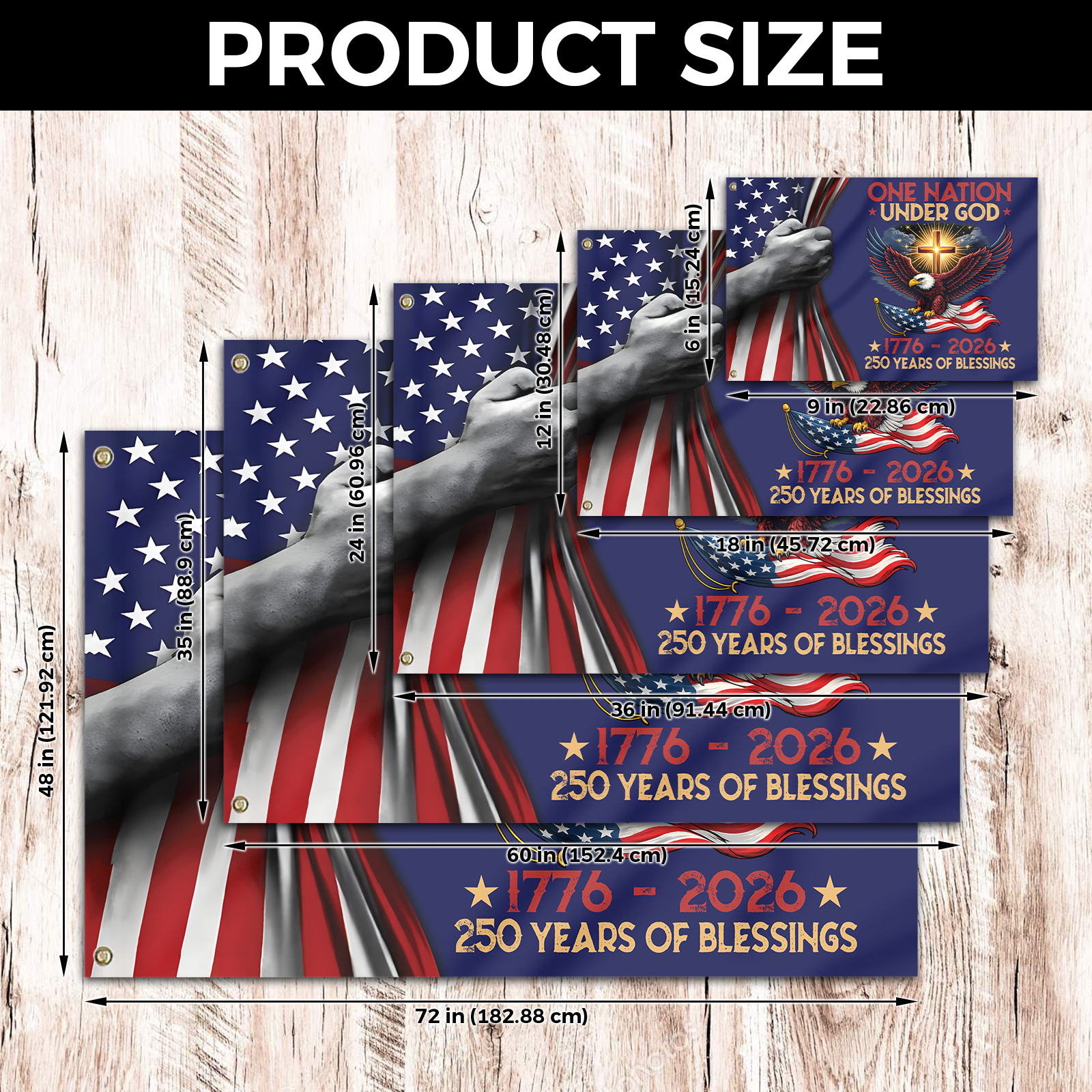 America 250 Years House Flag