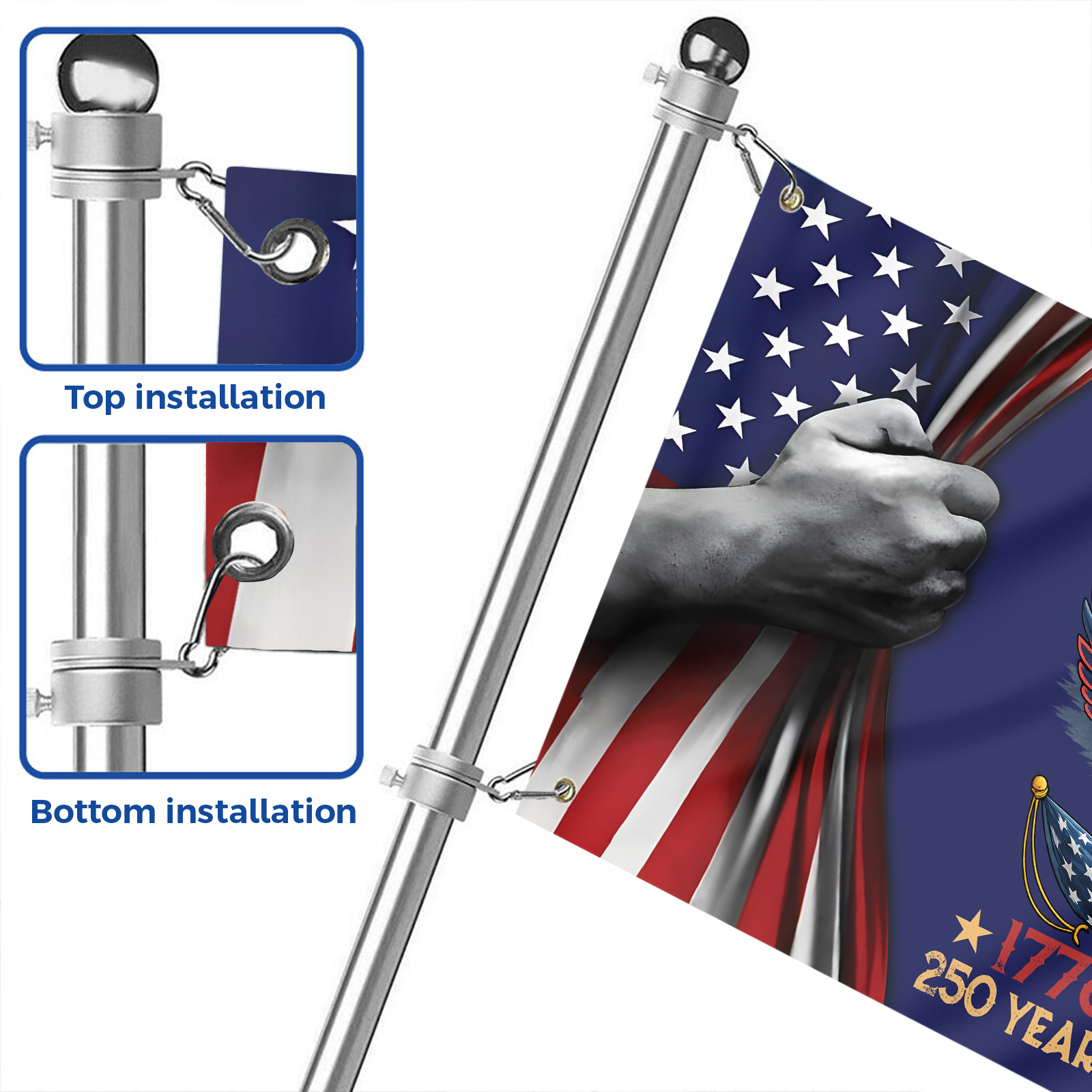 America 250 Years House Flag