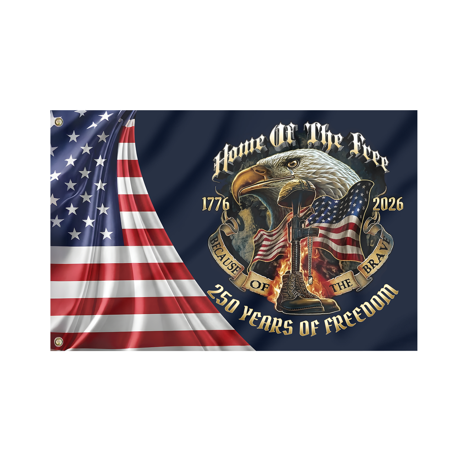 America 250 Years House Flag