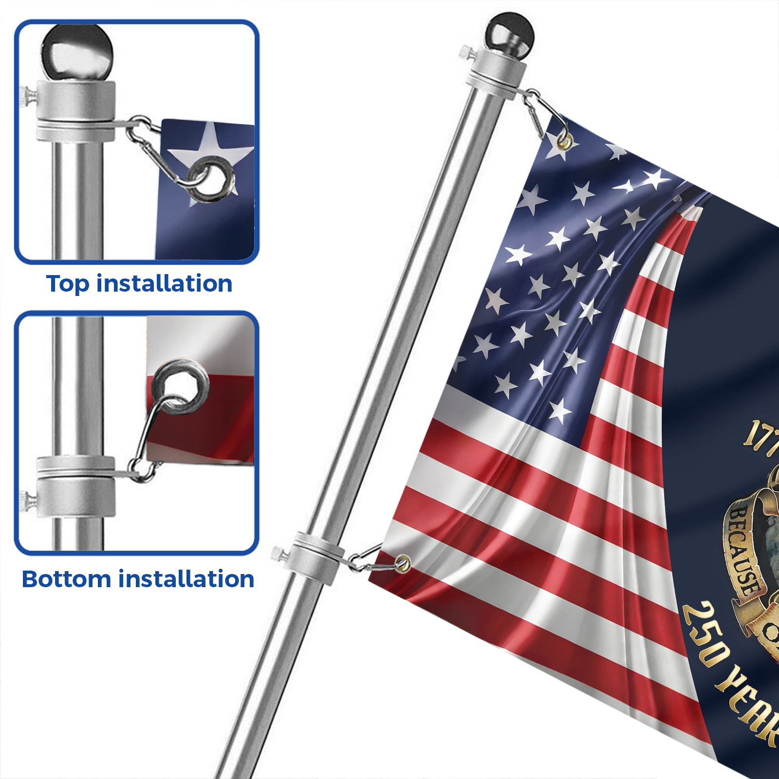 America 250 Years House Flag