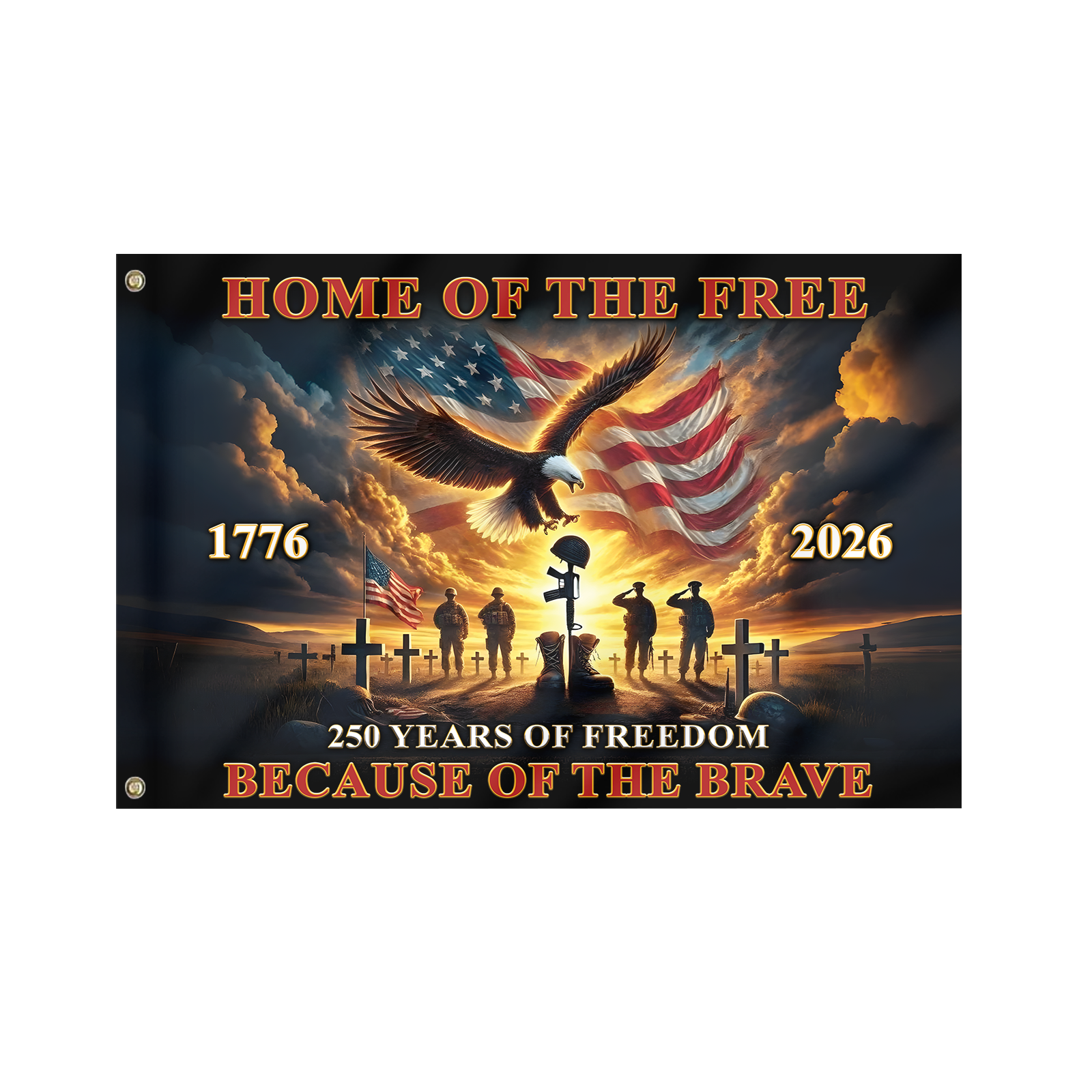 America 250 Years House Flag