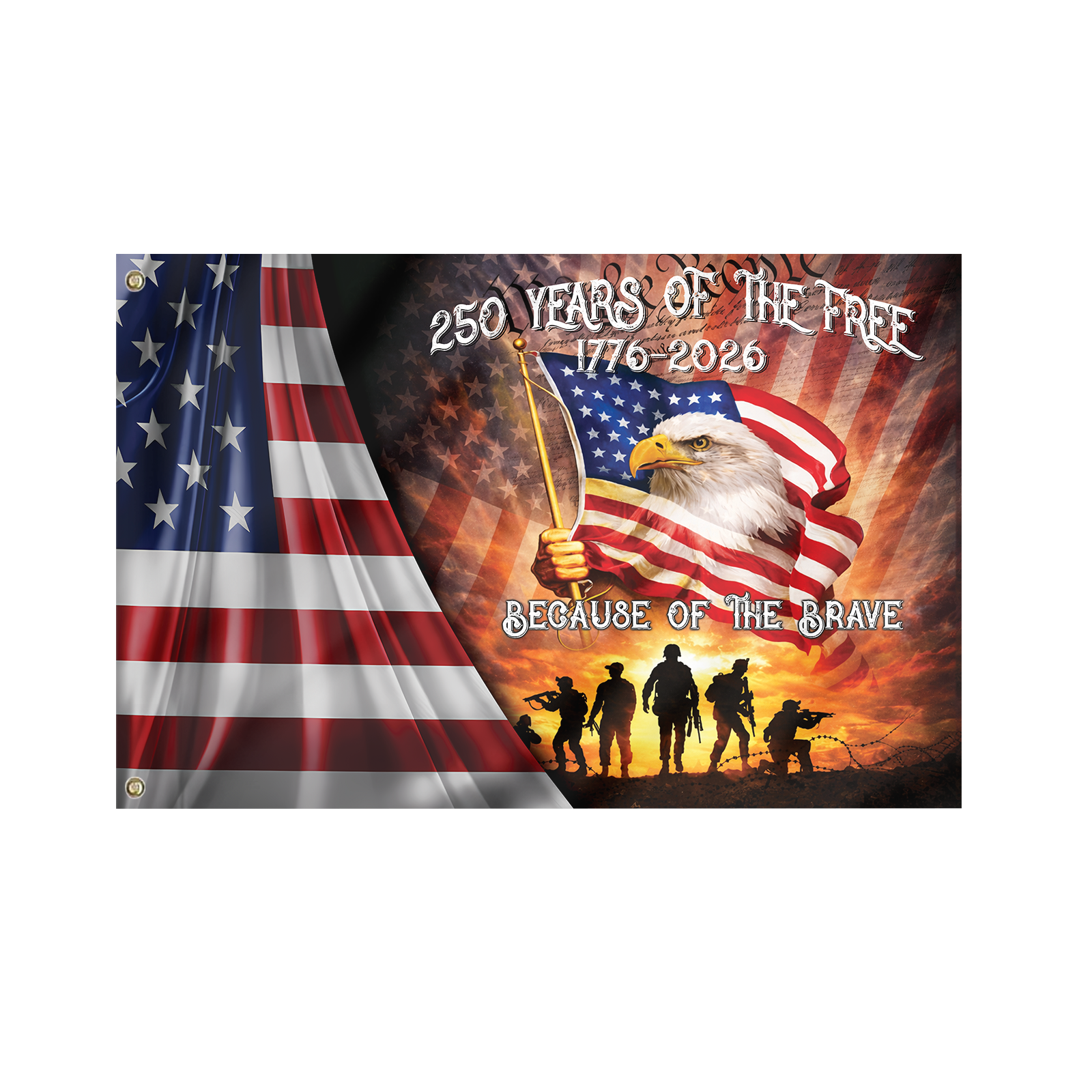 America 250 Years House Flag