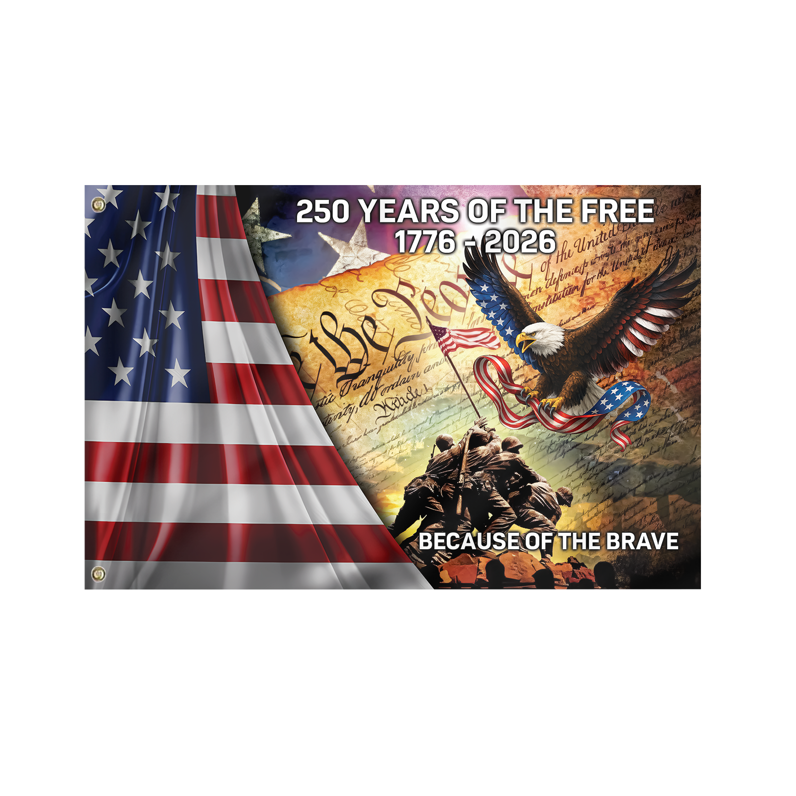 America 250 Years House Flag