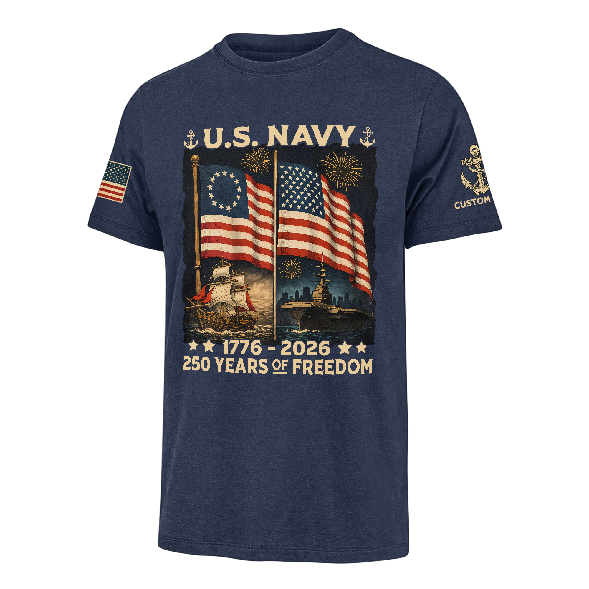Personalizable America 250 Years Classic T-shirt