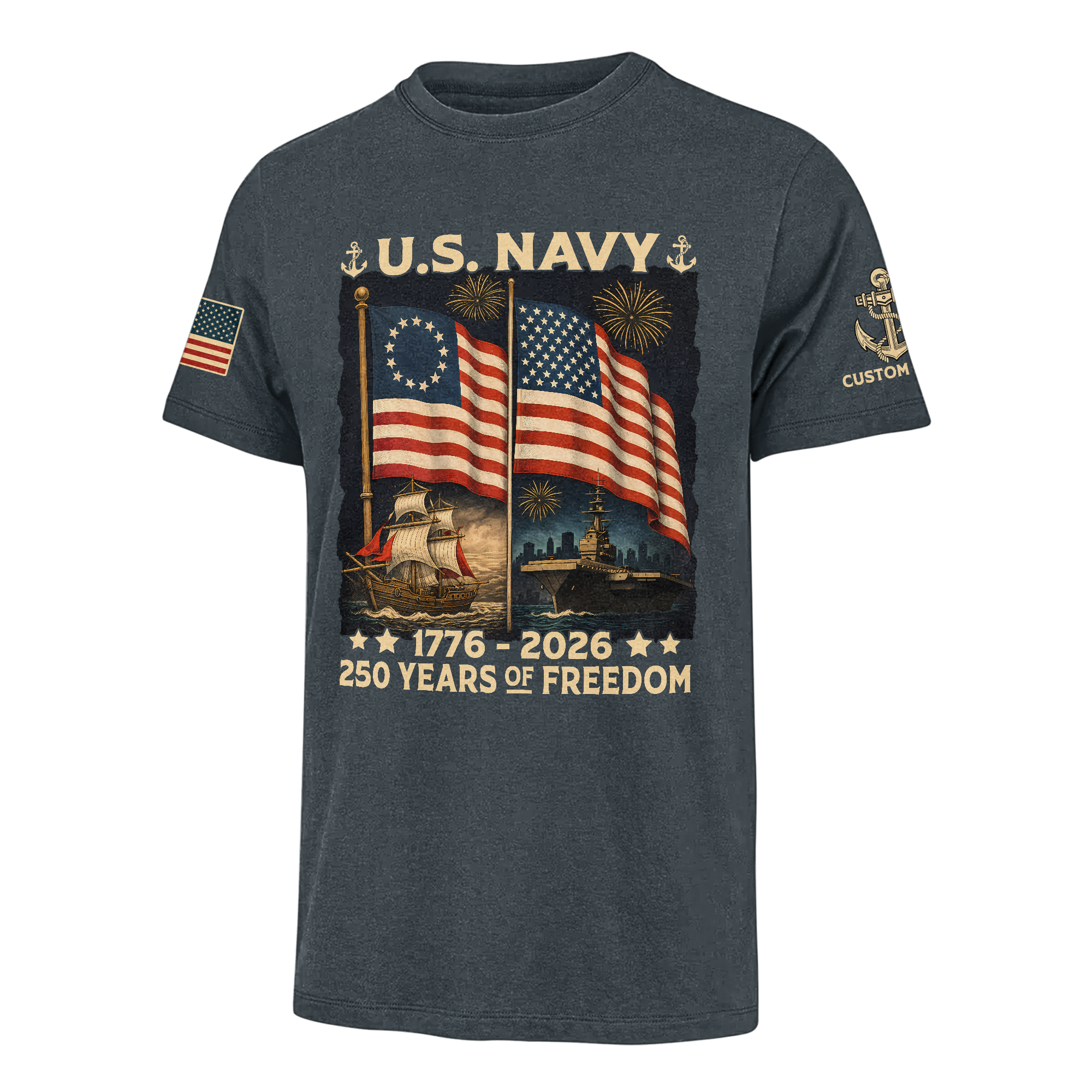 Personalizable America 250 Years Classic T-shirt