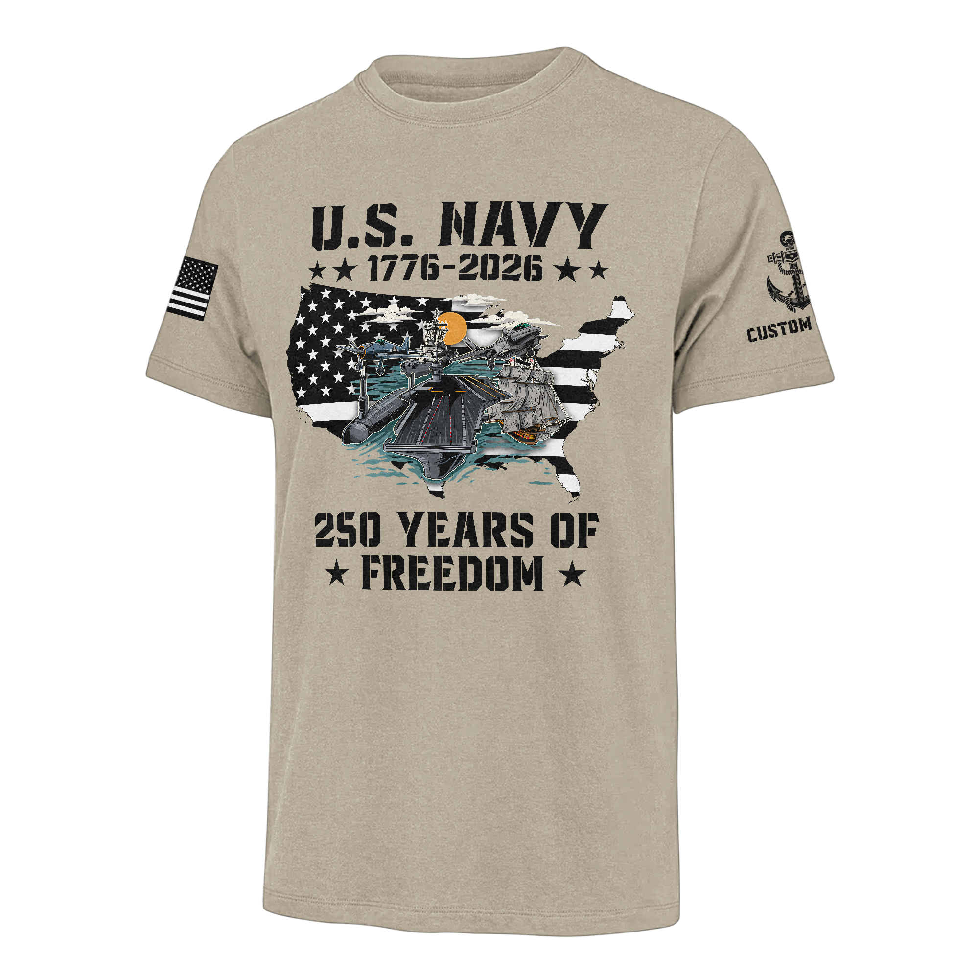 Personalizable America 250 Years Classic T-shirt