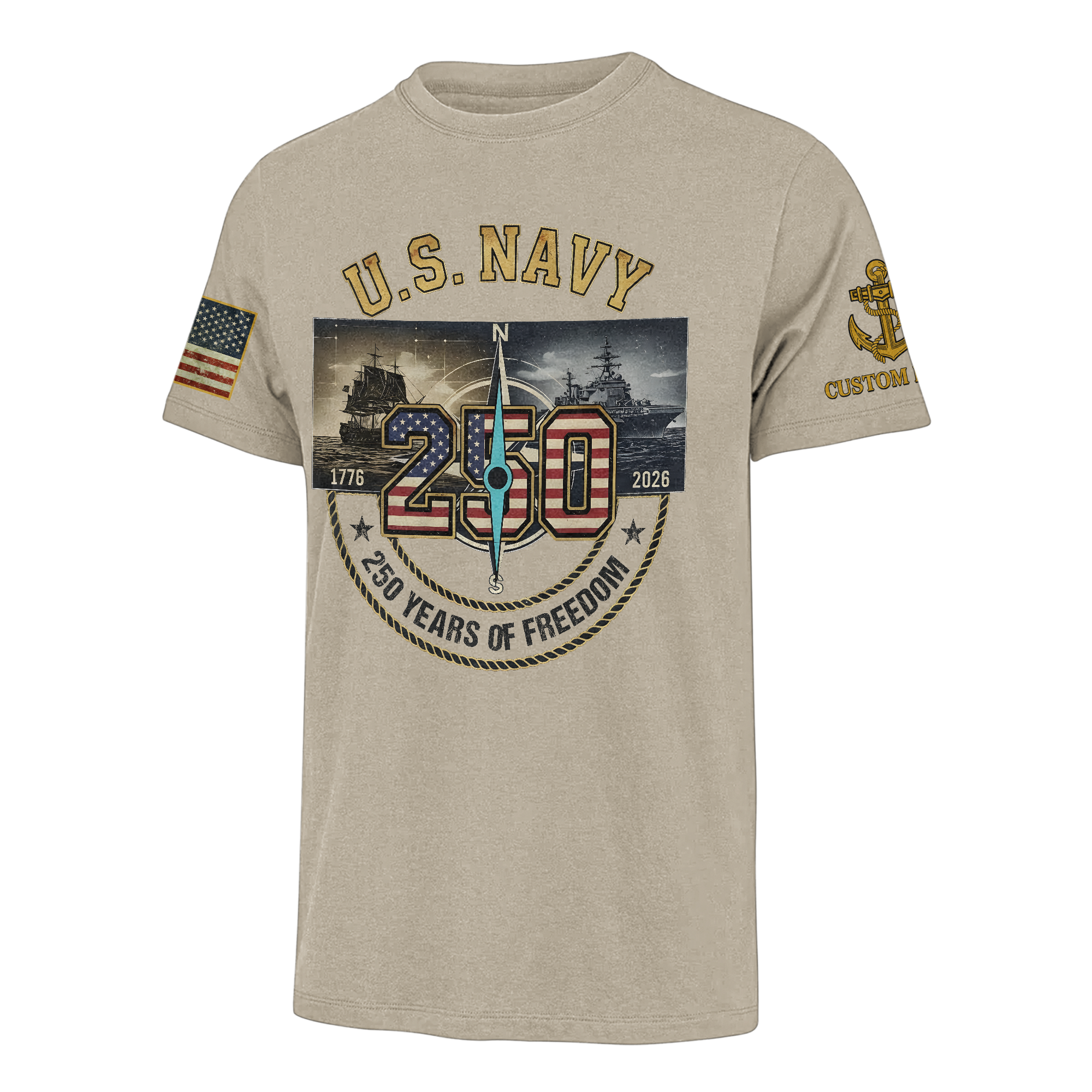 Personalizable America 250 Years Classic T-shirt