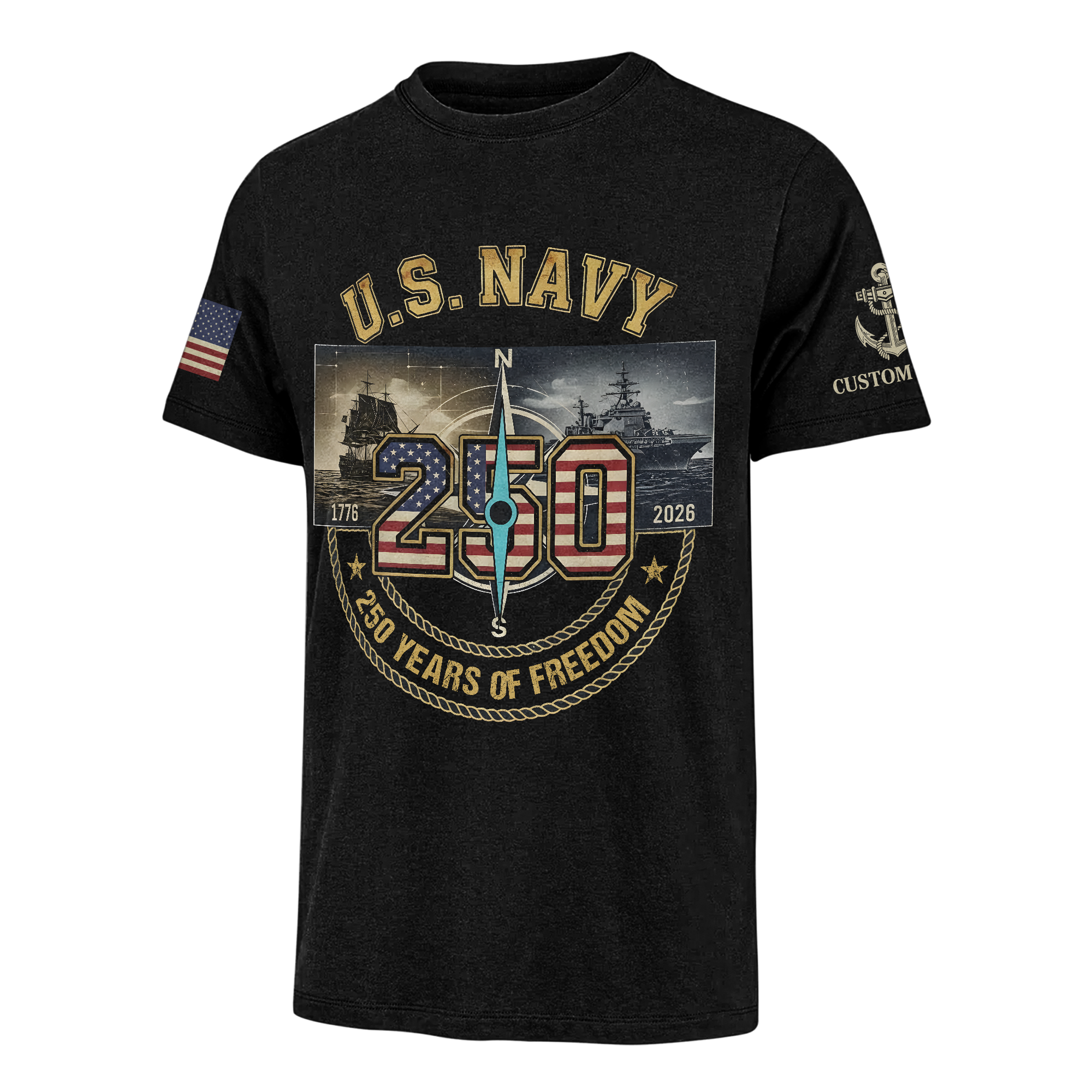 Personalizable America 250 Years Classic T-shirt