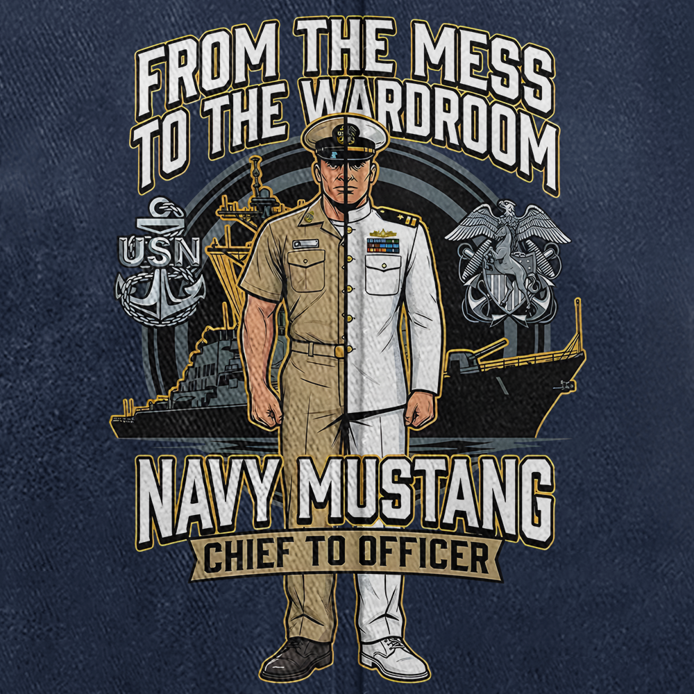 Personalizable Navy Mustangs From The Mess To The Wardroom Washed Cap