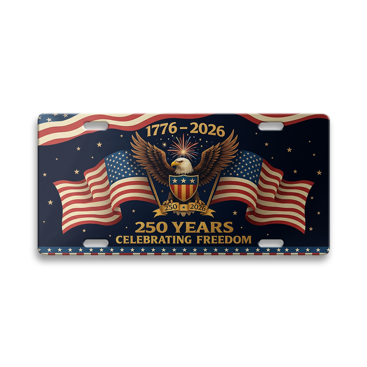 America 250 Years of Freedom Aluminum License Plate