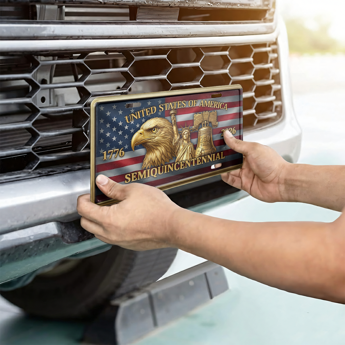 America 250 Years of Freedom Aluminum License Plate