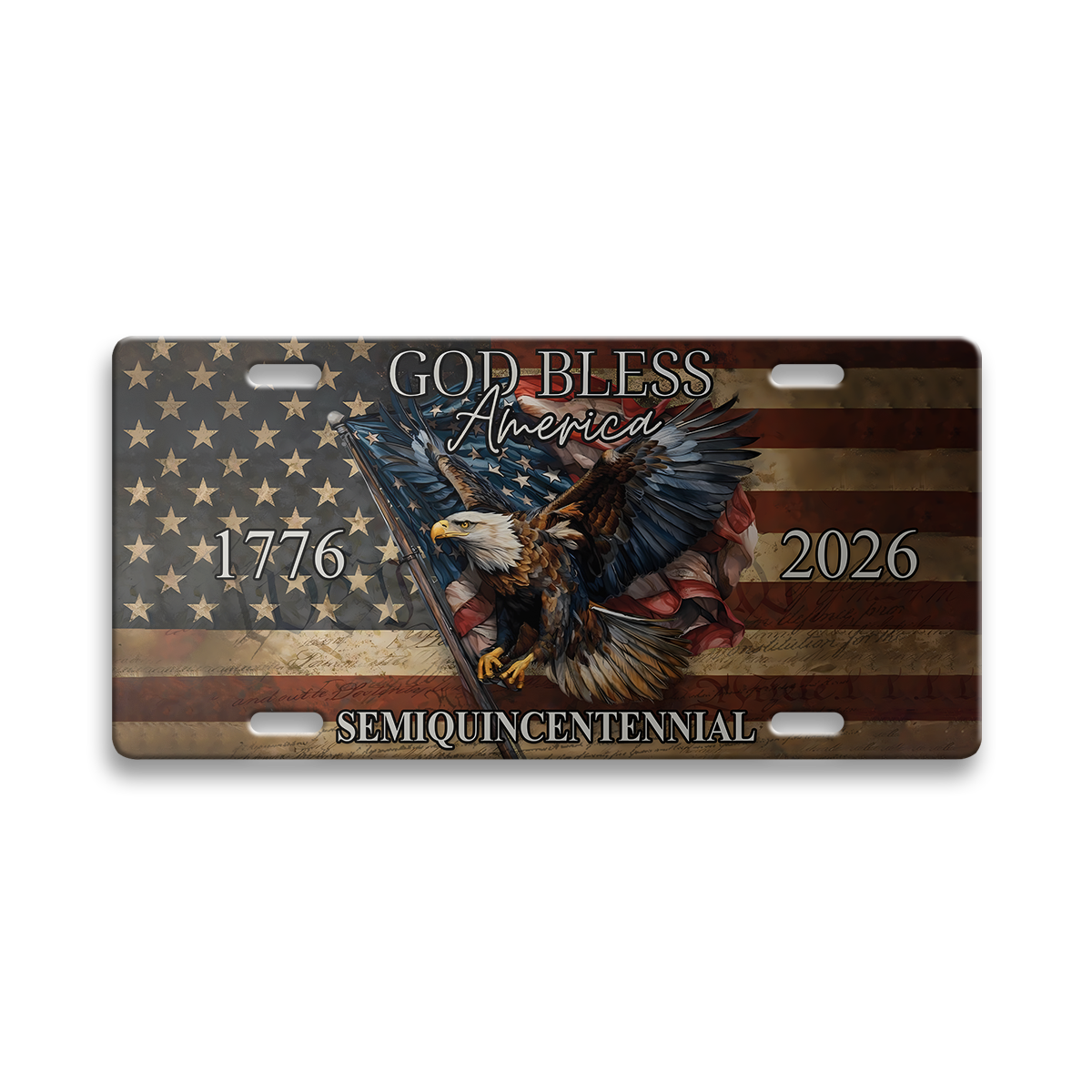 America 250 Years of Freedom Aluminum License Plate