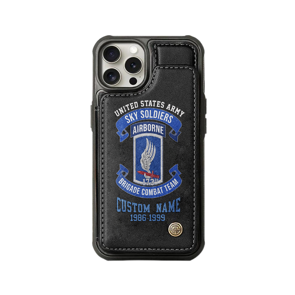 Personalizable 173rd Airborne Brigade Sky Soldiers Wallet Phone Case