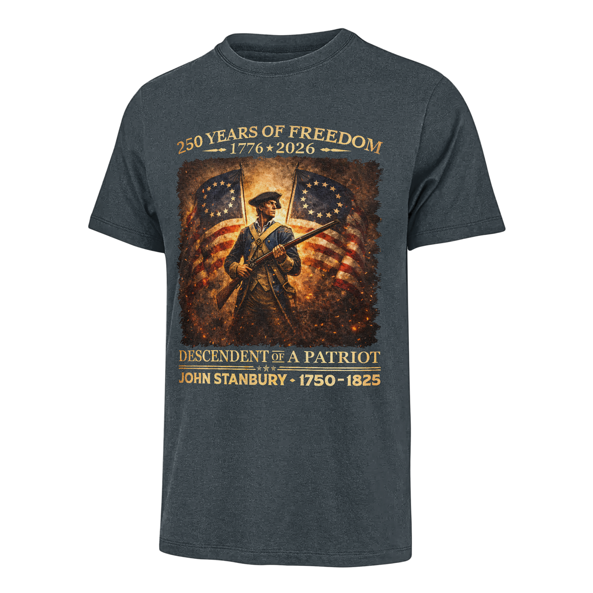 Personalizable America 250 Years Descendant Of A Patriot Classic T-shirt