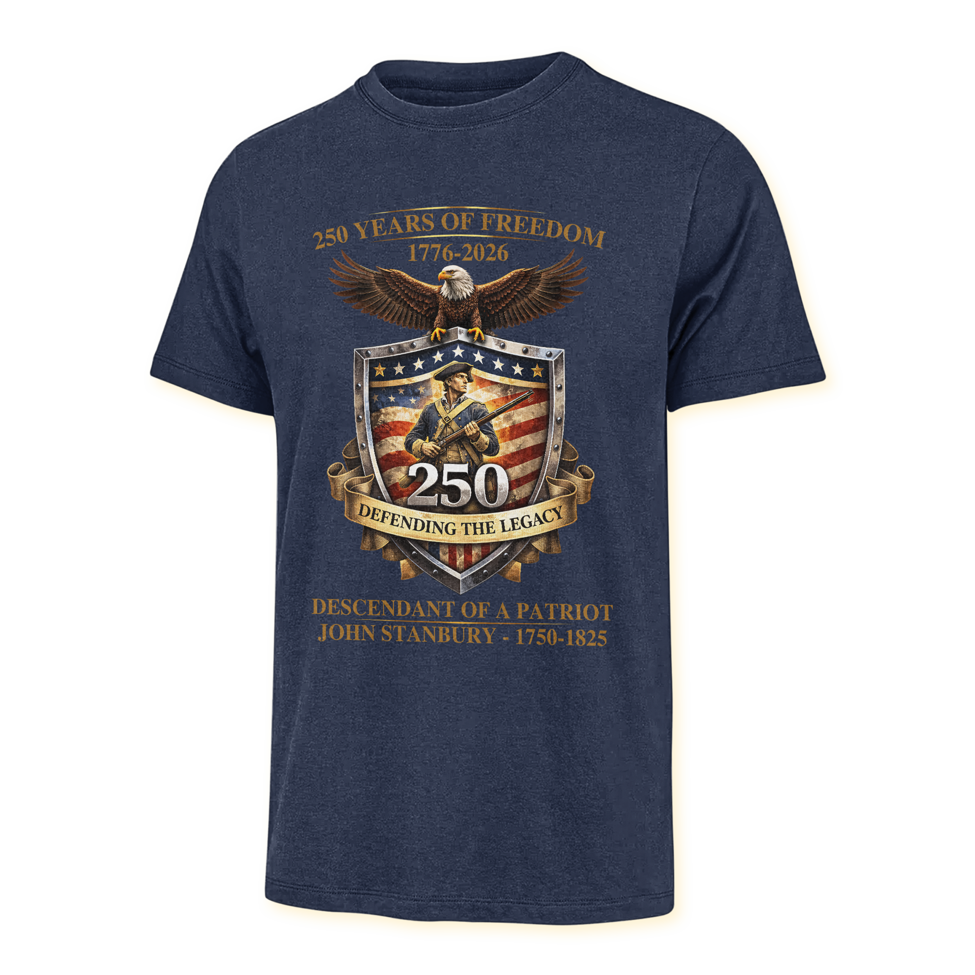 Personalizable America 250 Years Descendant Of A Patriot Classic T-shirt