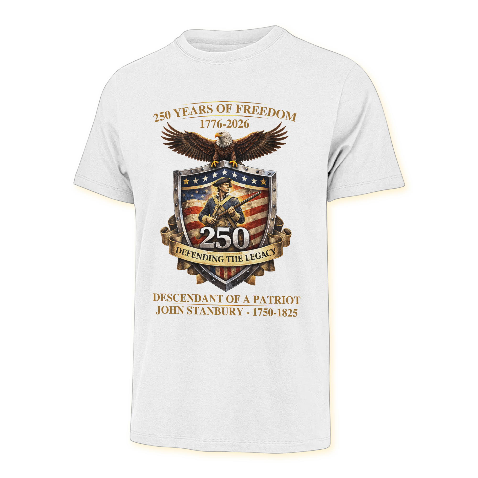 Personalizable America 250 Years Descendant Of A Patriot Classic T-shirt