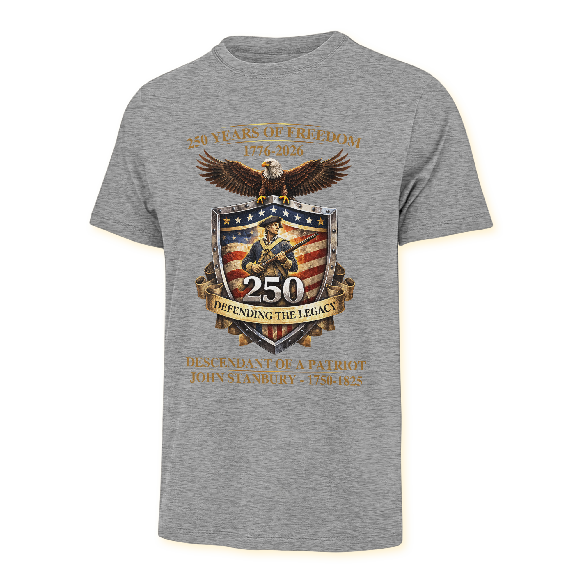 Personalizable America 250 Years Descendant Of A Patriot Classic T-shirt