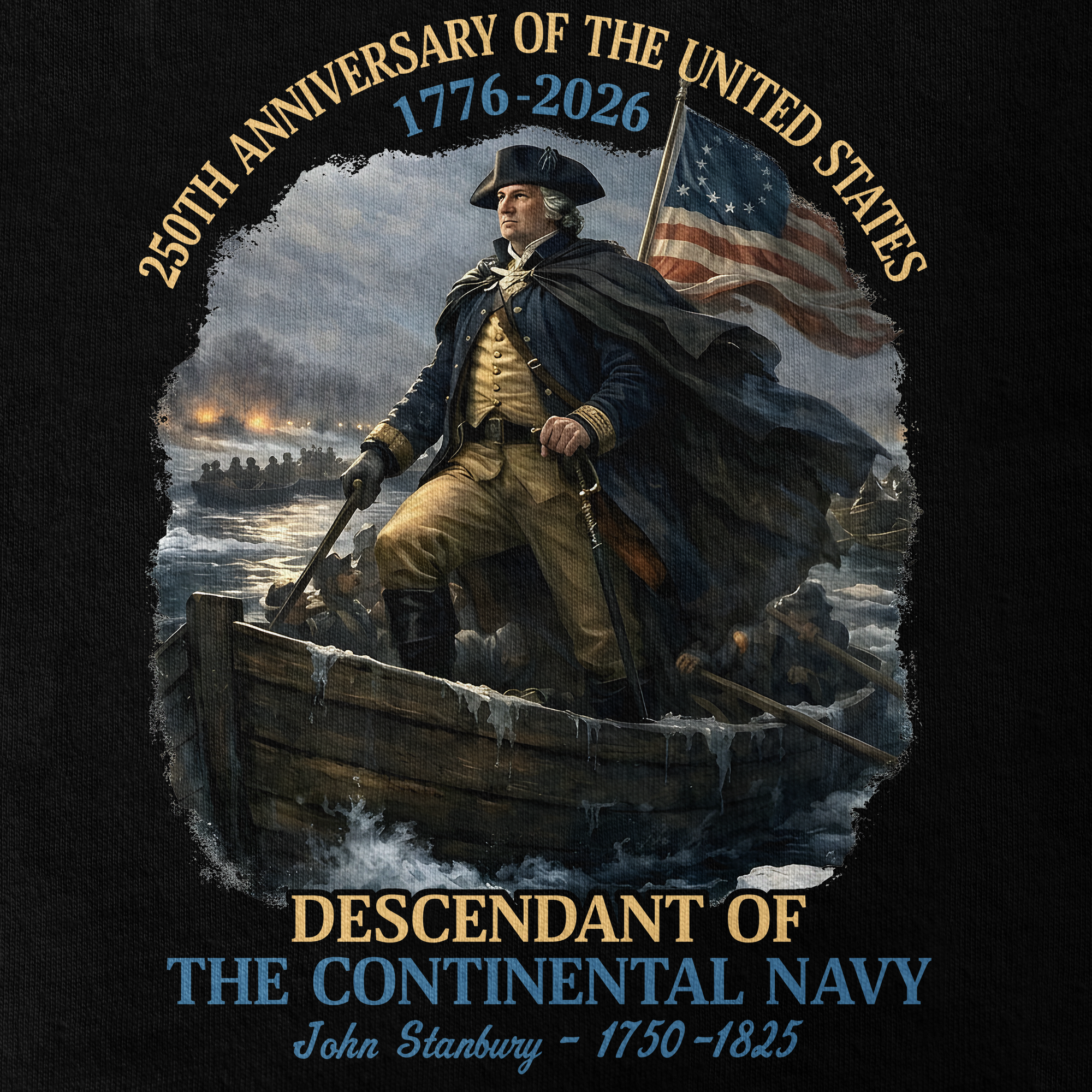 Personalizable America 250 Years Descendant Of A Patriot Classic T-shirt