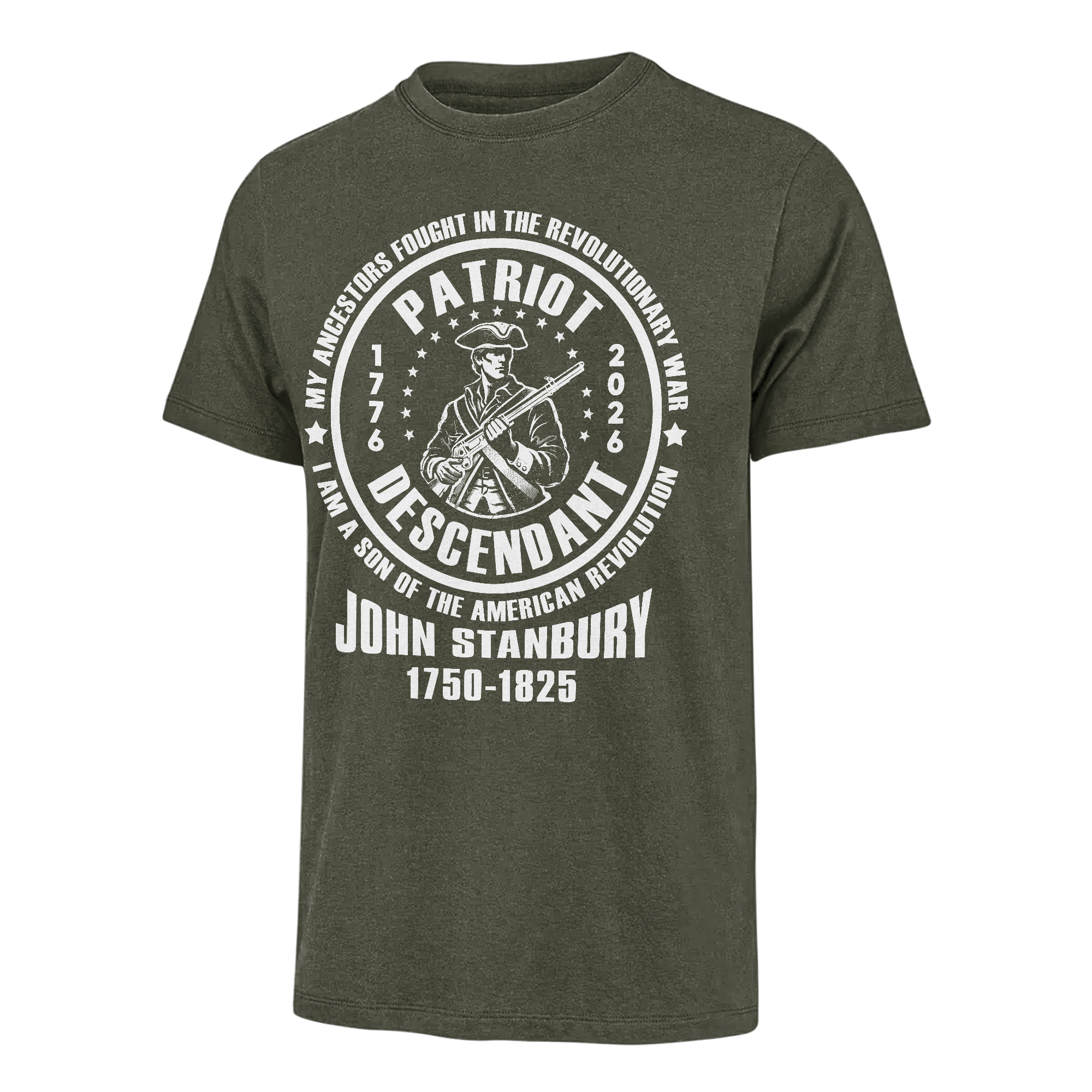 Personalizable America 250 Years Descendant Of A Patriot Classic T-shirt