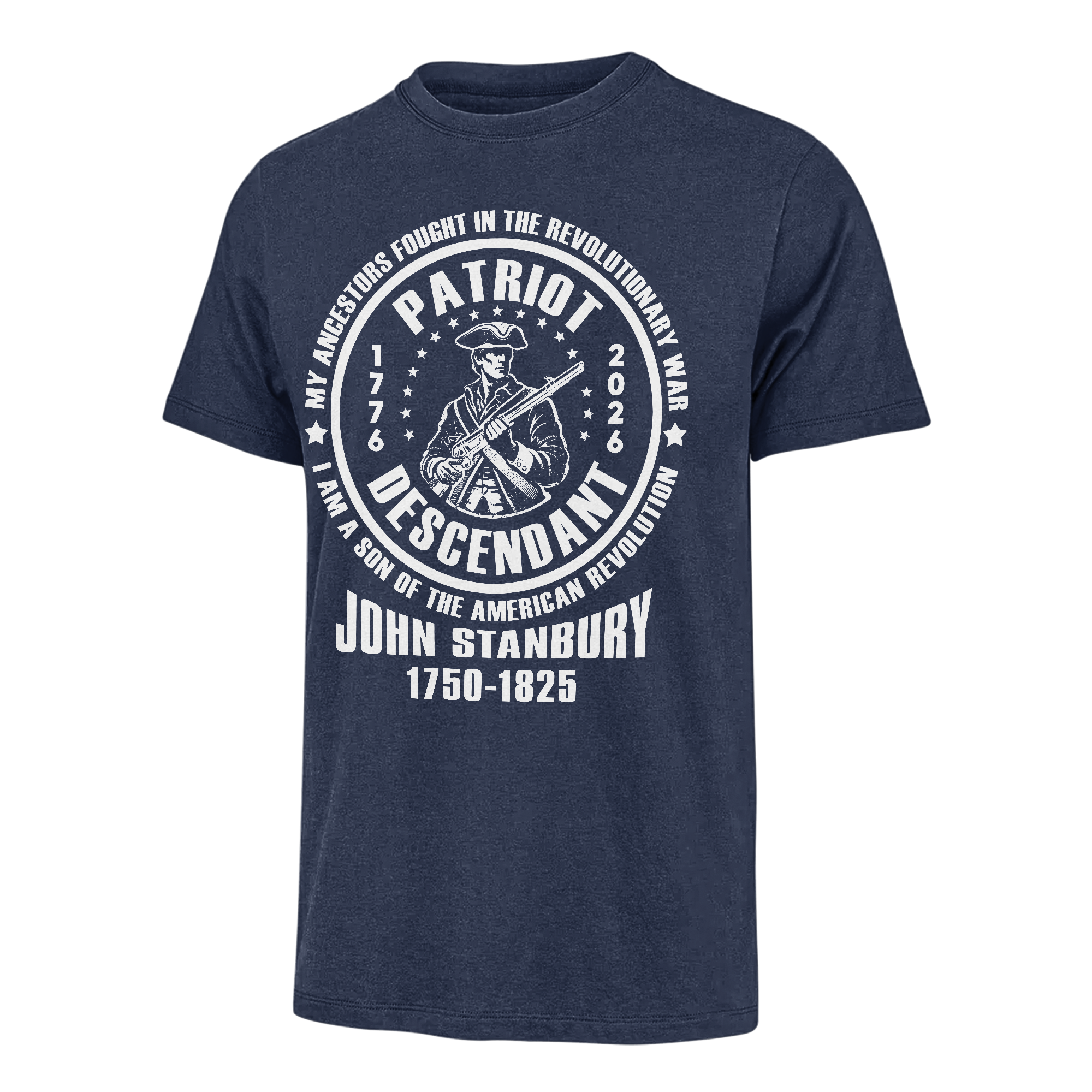 Personalizable America 250 Years Descendant Of A Patriot Classic T-shirt