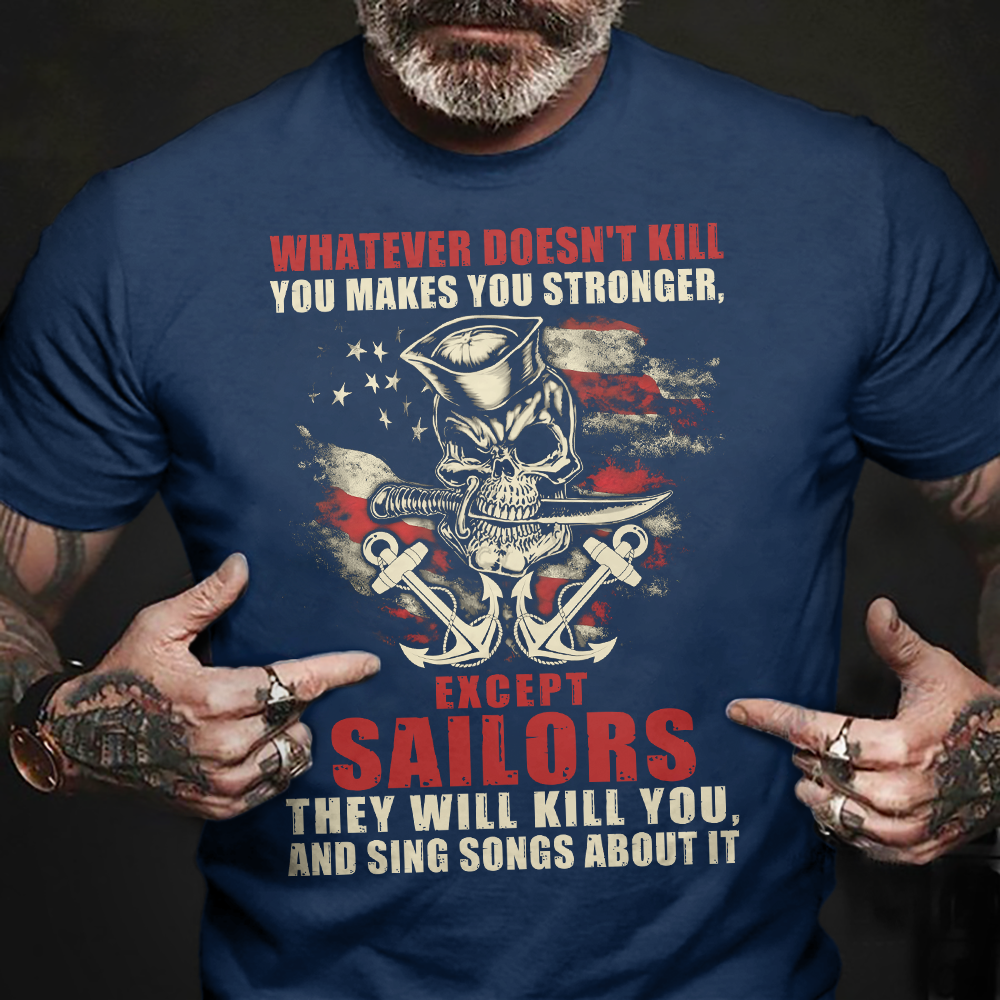 Navy Whatever Doesn't Kill You Makes You Stronger Classic T-Shirt