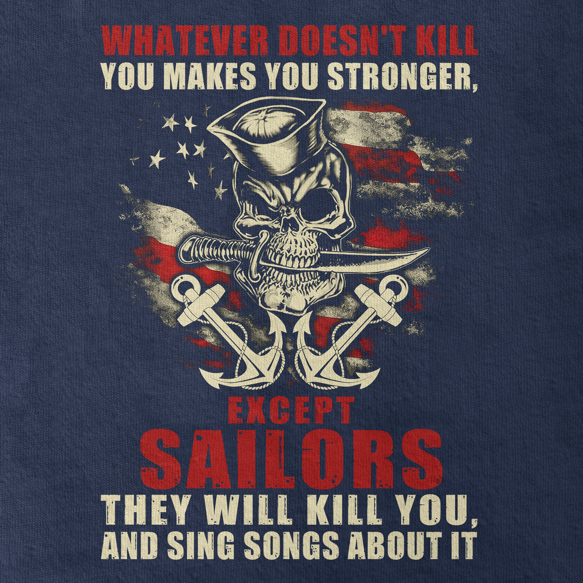 Navy Makes You Stronger Classic Tee