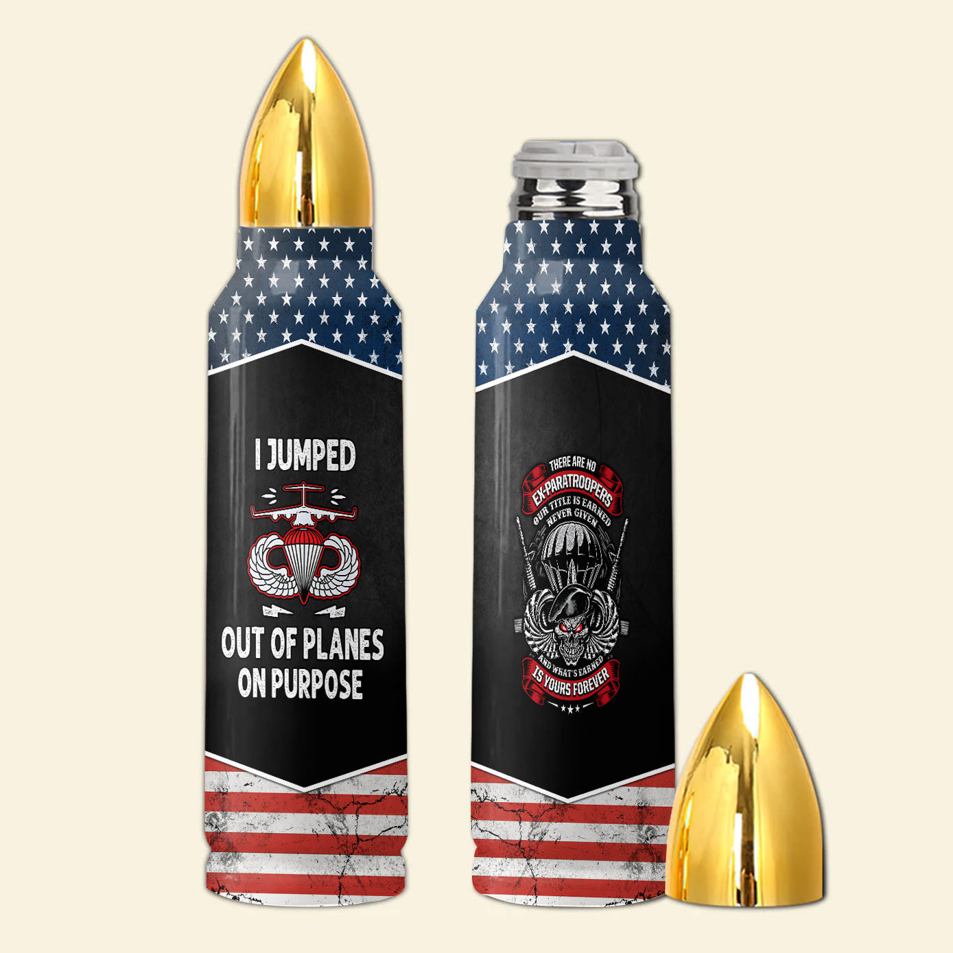 Airborne Veteran I Jump Out Of Planes On Purpose Bullet Tumbler