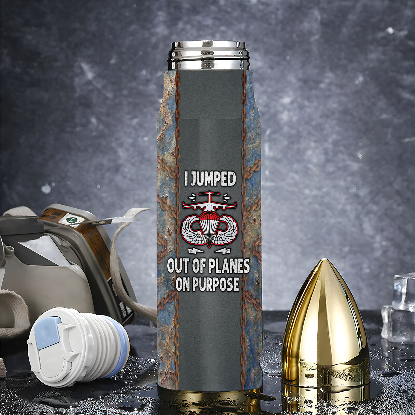 Airborne Veteran I Jump Out Of Planes On Purpose Bullet Tumbler