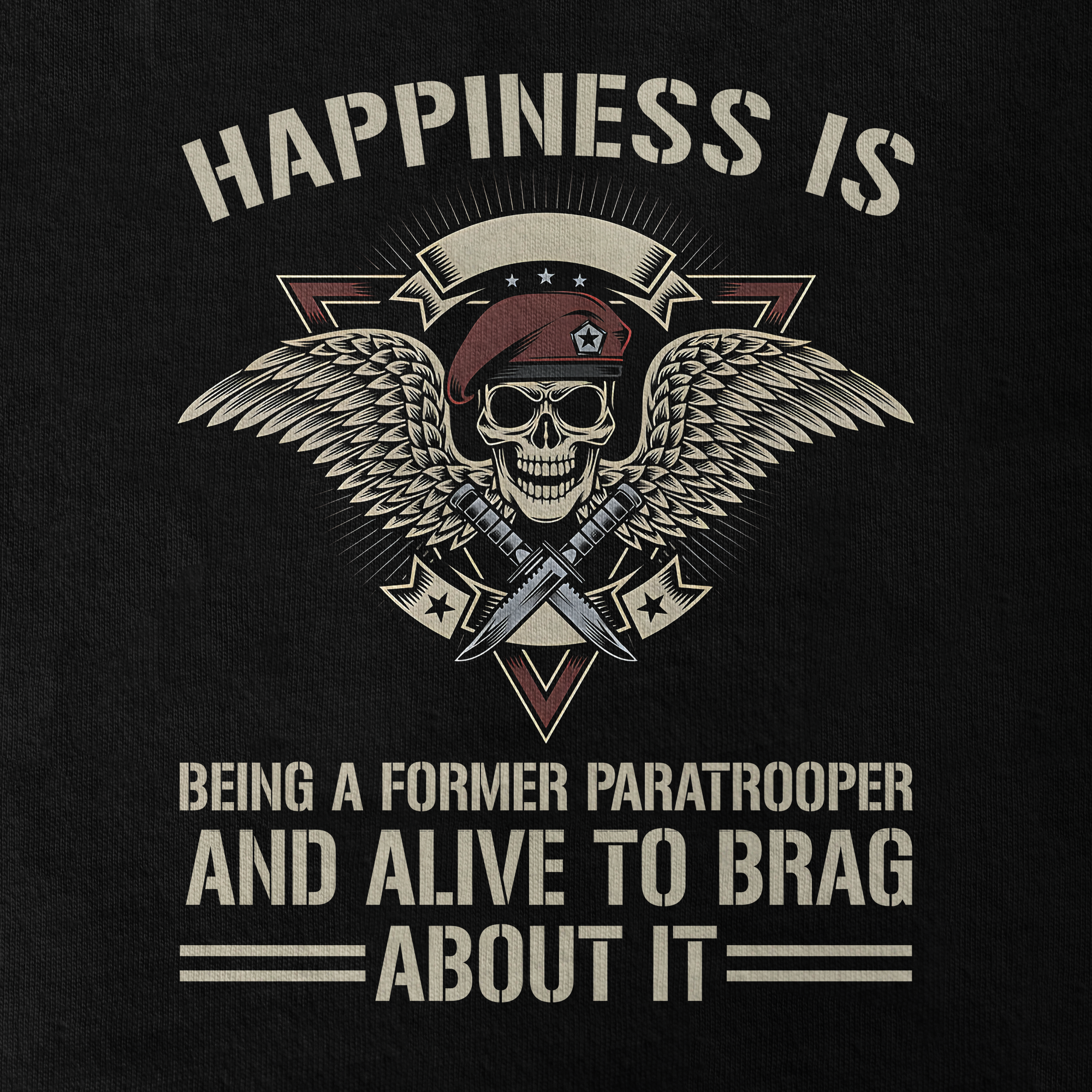 Happiness Is Being A Former Paratrooper Classic T-Shirt