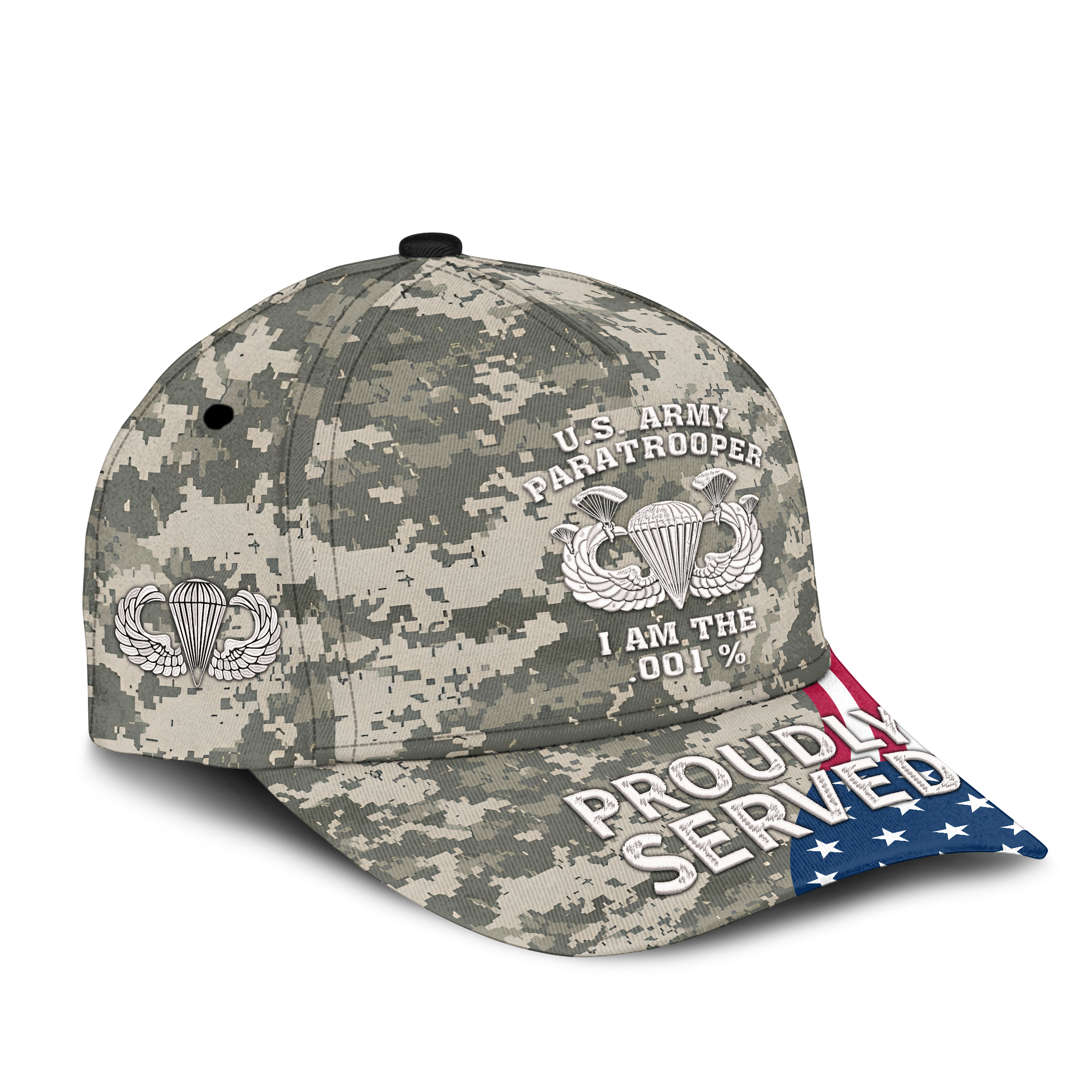 Army Paratrooper I Am The .001% Embroidered & Printed Cap