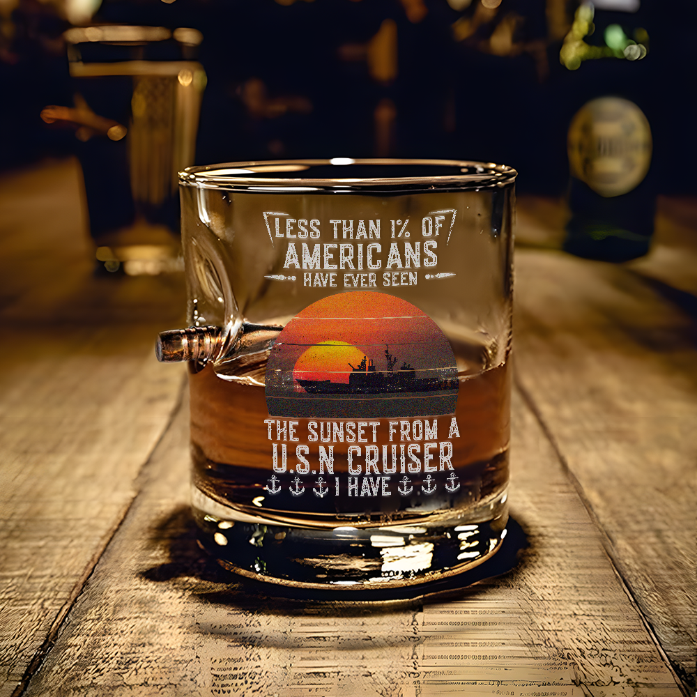 Less Than 1% Cruiser Bullet Whiskey Glass