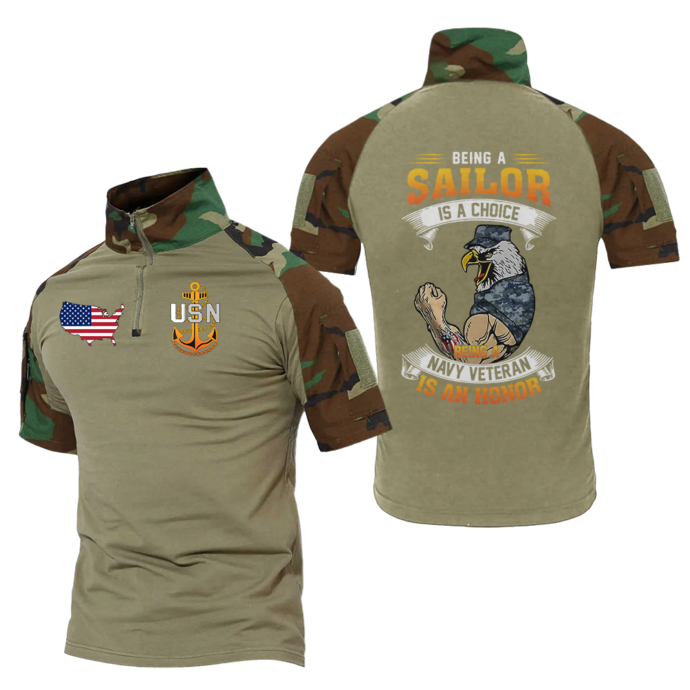 Being A Navy Veteran Is An Honor Tactical Polo Shirt