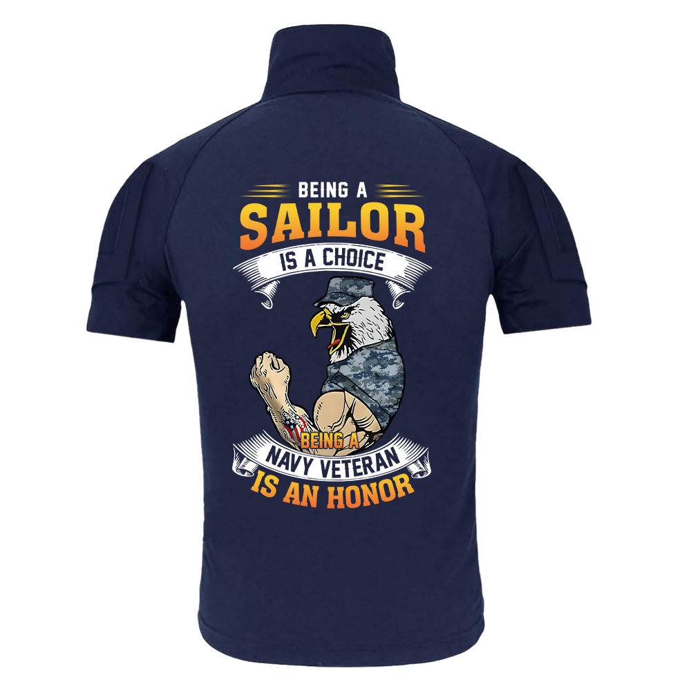 Being A Navy Veteran Is An Honor Tactical Polo Shirt
