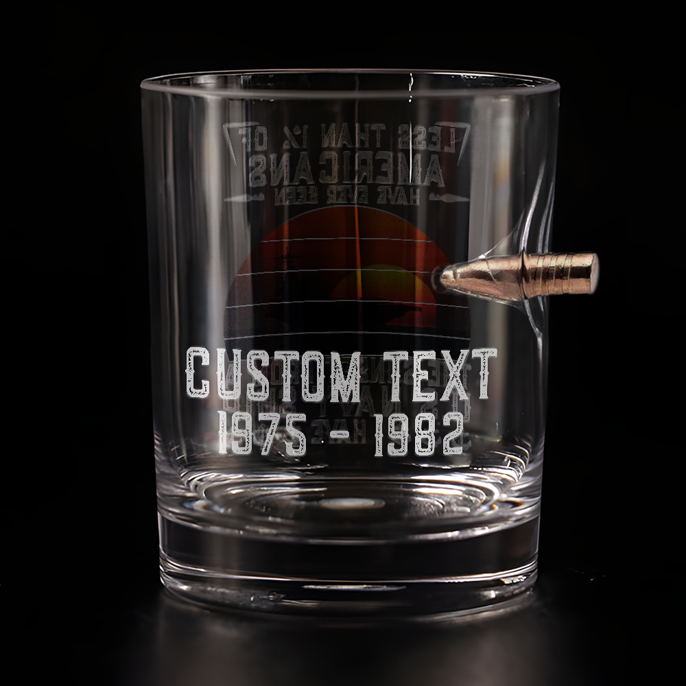 Personalizable Less Than 1% Navy Ship Bullet Whiskey Glass