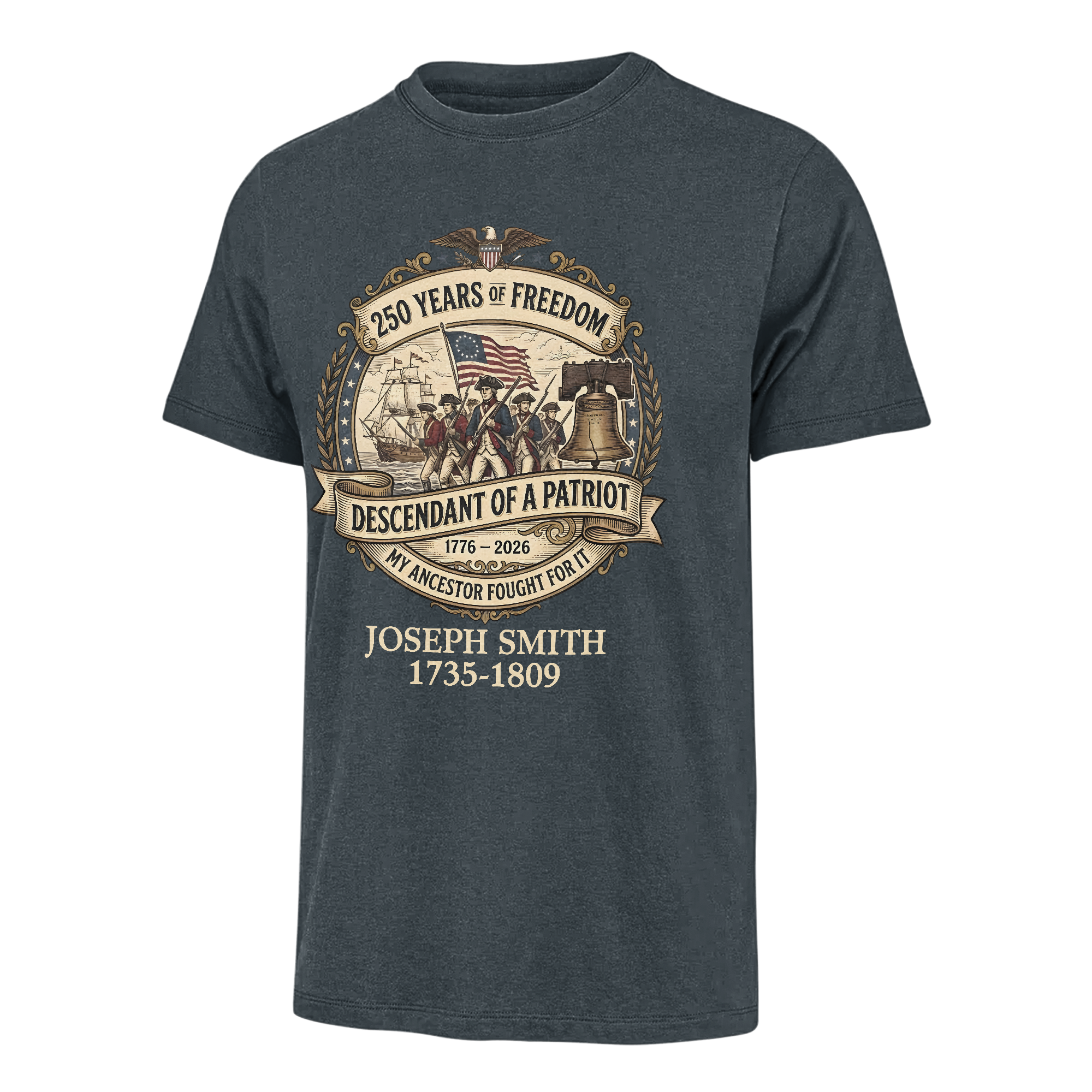 Personalizable America 250 Years Descendant Of A Patriot Classic T-shirt