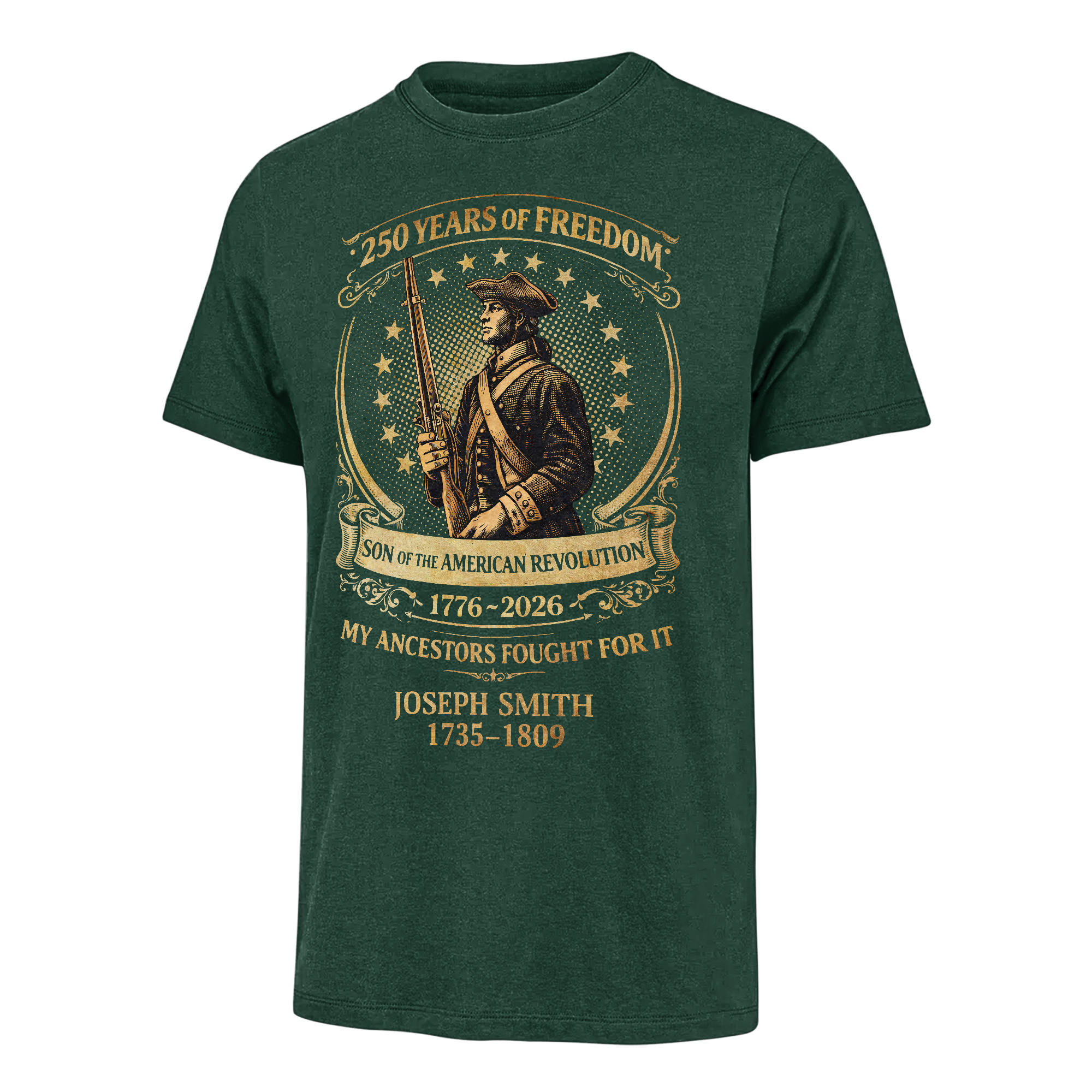 Personalizable America 250 Years Descendant Of A Patriot Classic T-shirt