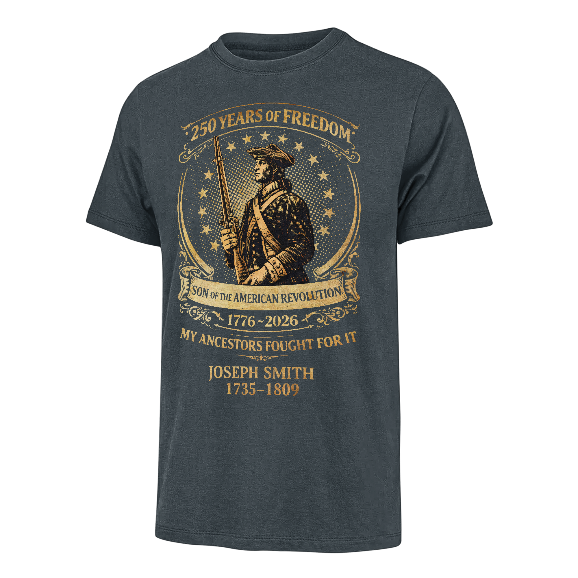 Personalizable America 250 Years Descendant Of A Patriot Classic T-shirt