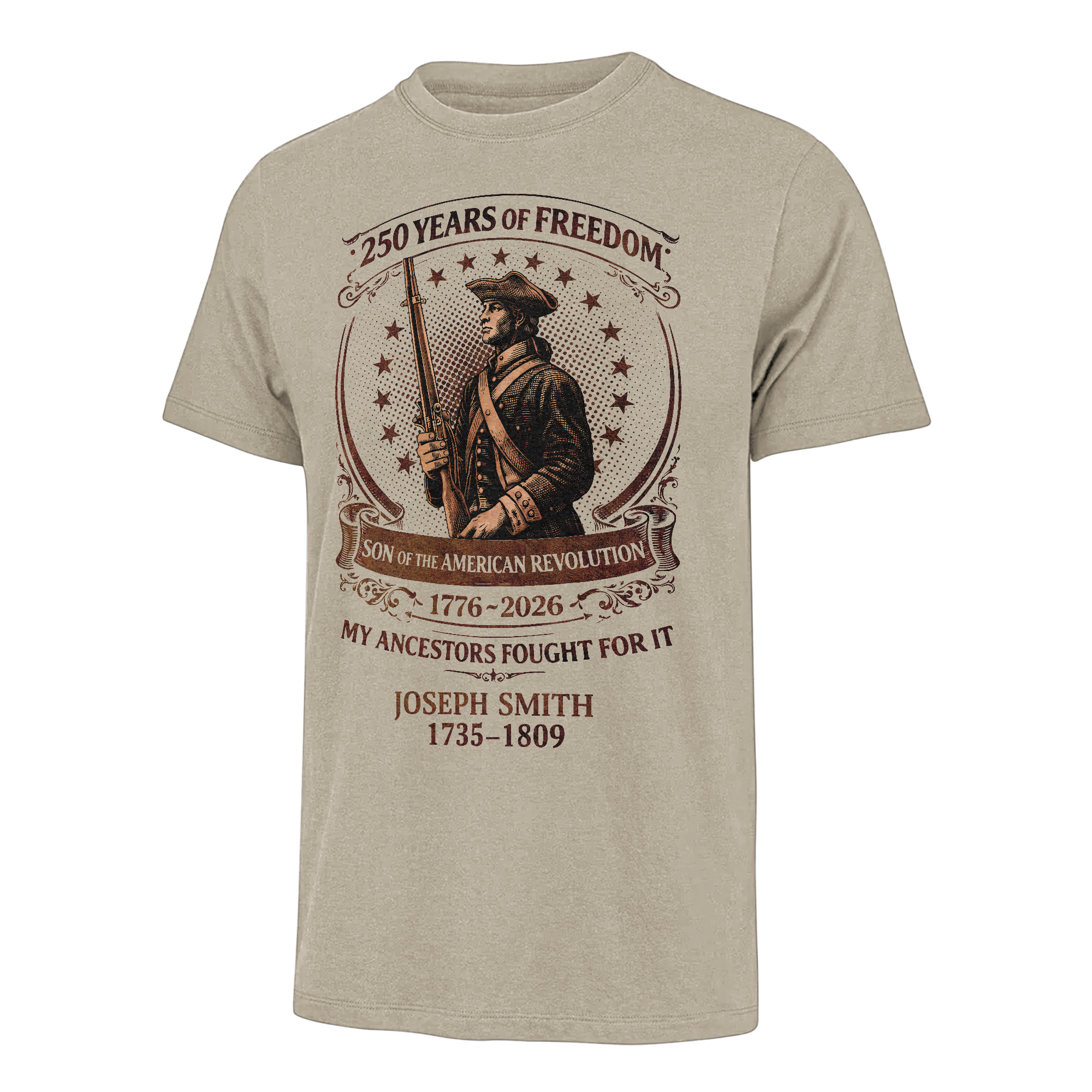 Personalizable America 250 Years Descendant Of A Patriot Classic T-shirt