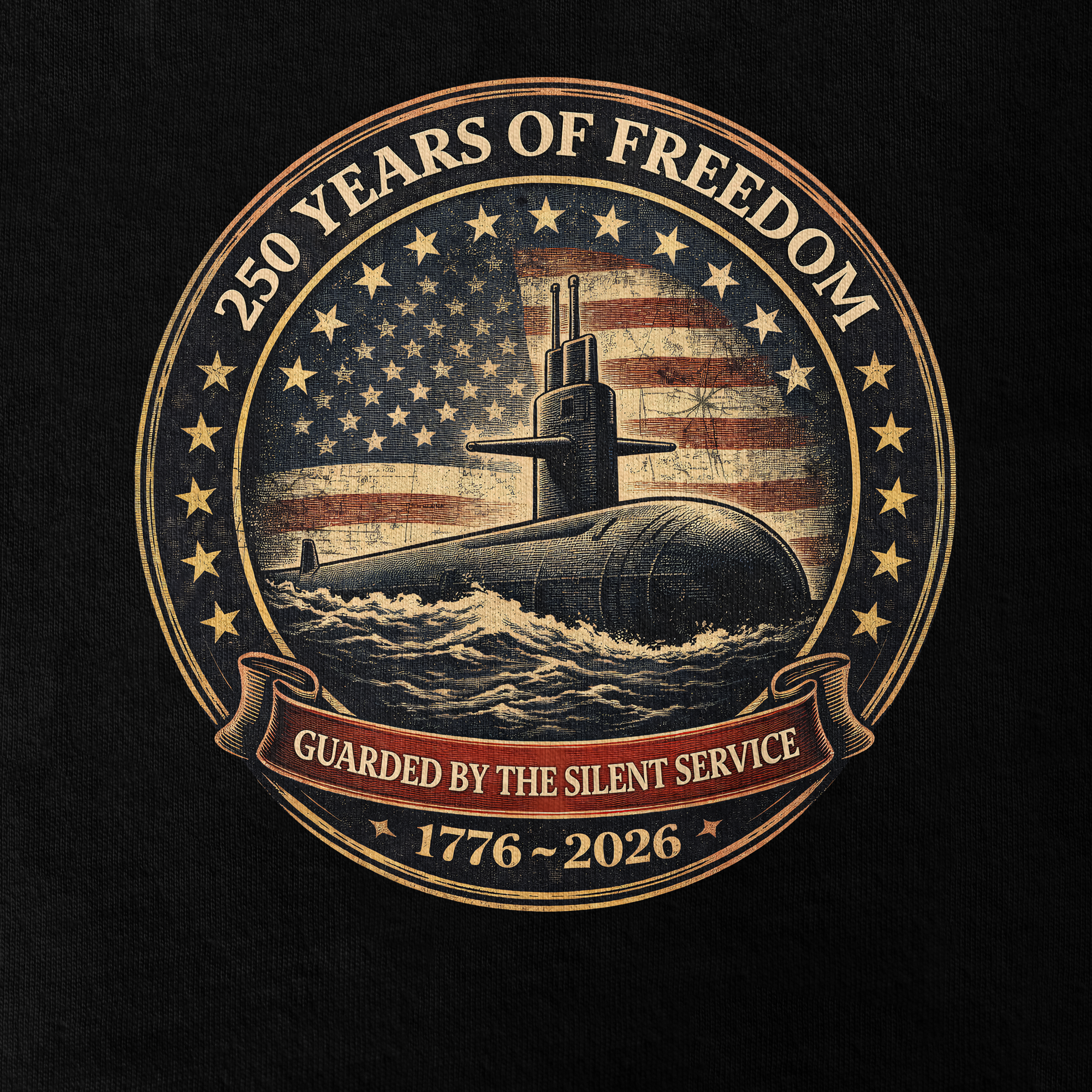 Personalizable Navy Submarine America 250 Years Classic T-shirt