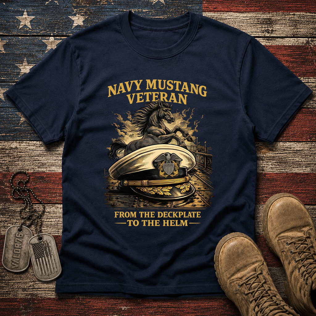 Navy Mustang From The Deckplate To The Helm Classic Tee