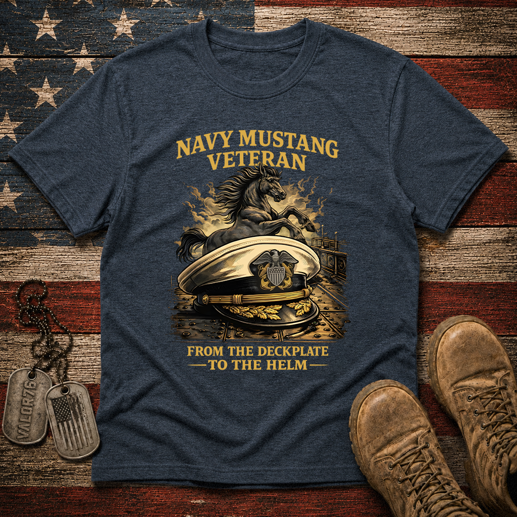 Navy Mustang From The Deckplate To The Helm Classic Tee