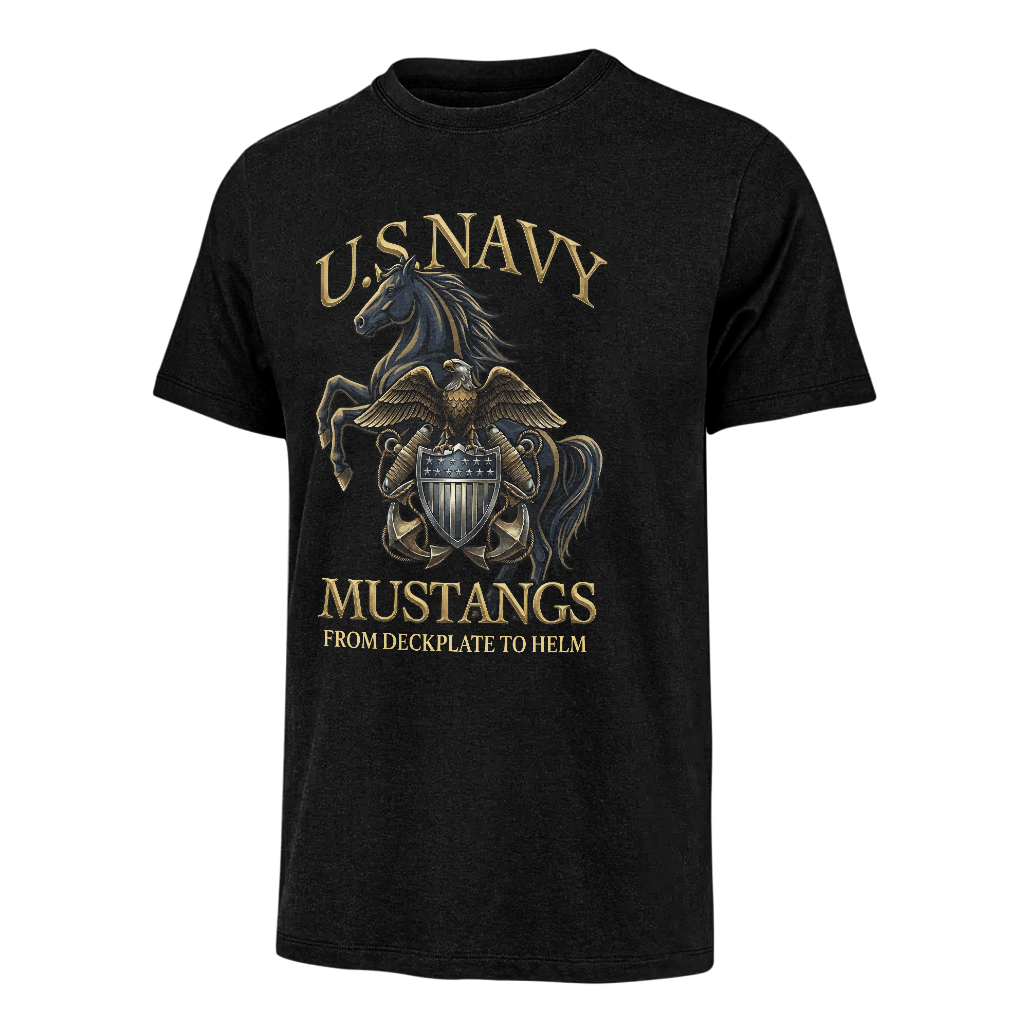 Navy Mustang From Deckplate To Helm Classic Tee