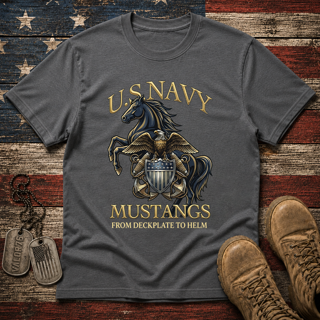 Navy Mustang From Deckplate To Helm Classic Tee