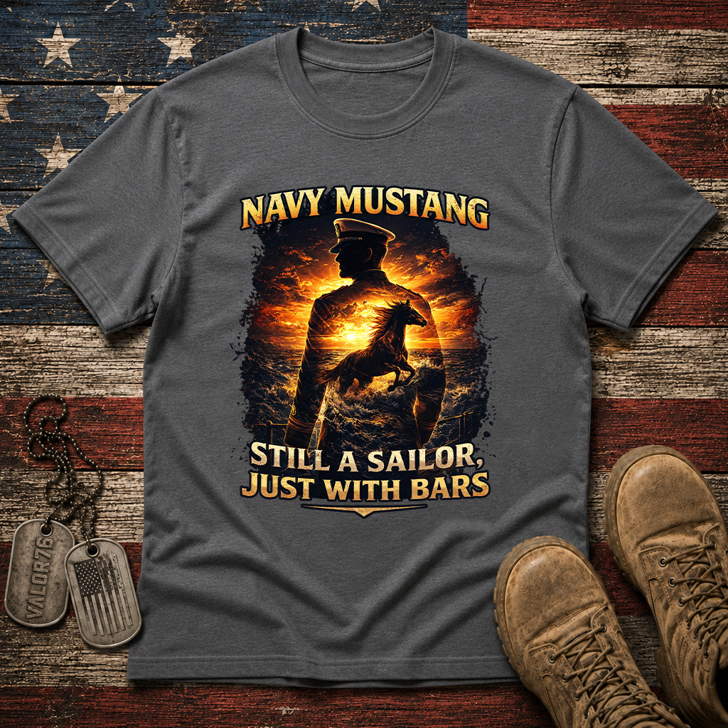 Navy Mustang Still A Sailor Classic Tee