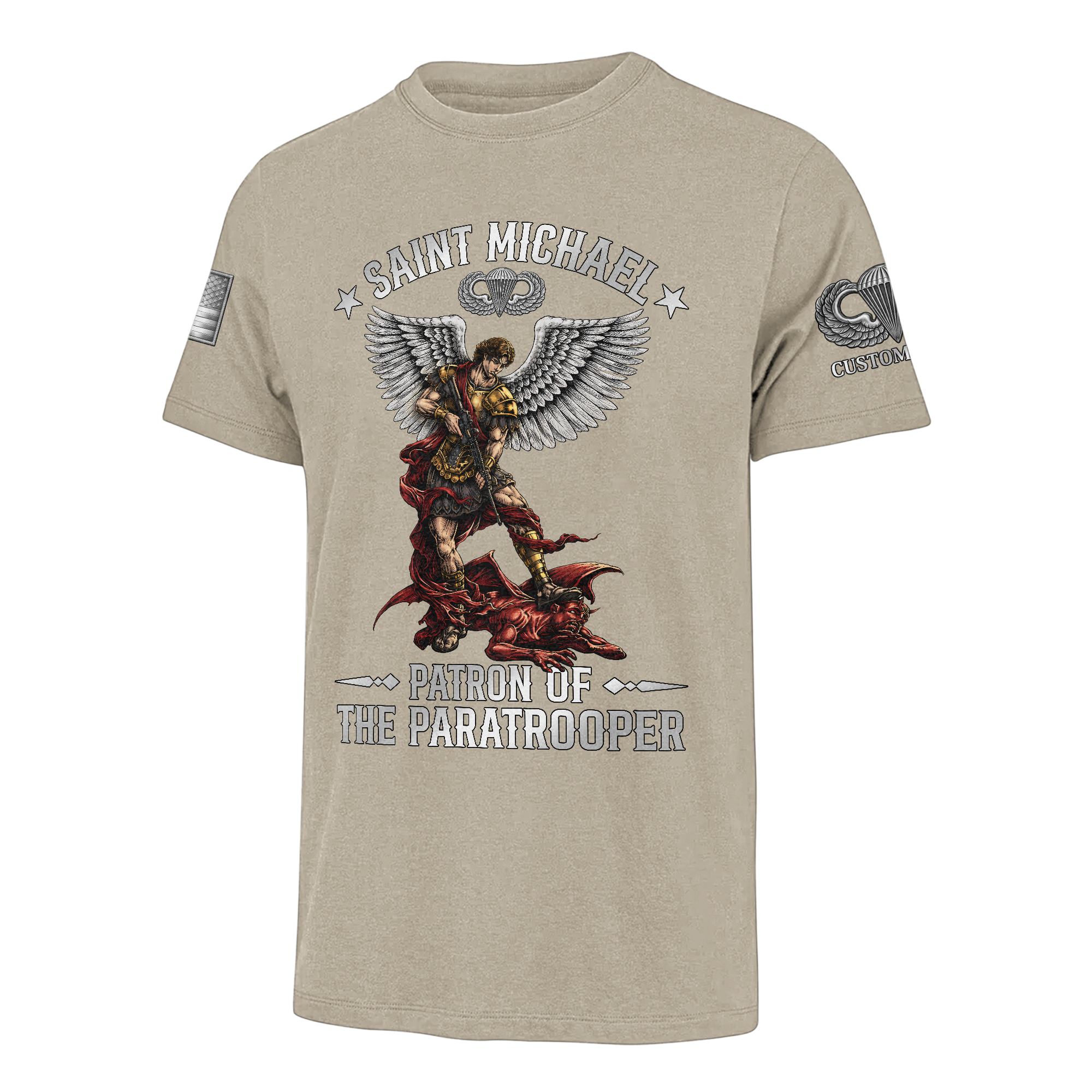 Personalizable Airborne St Michael Patron Of The Paratrooper Classic T-shirt