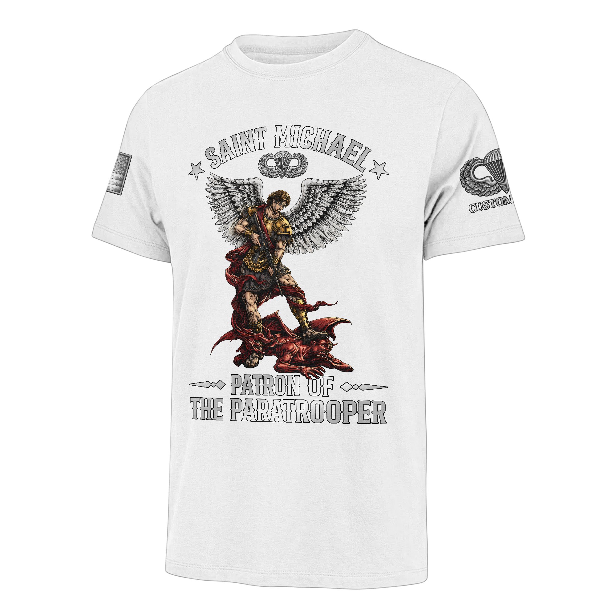 Personalizable Airborne St Michael Patron Of The Paratrooper Classic T-shirt