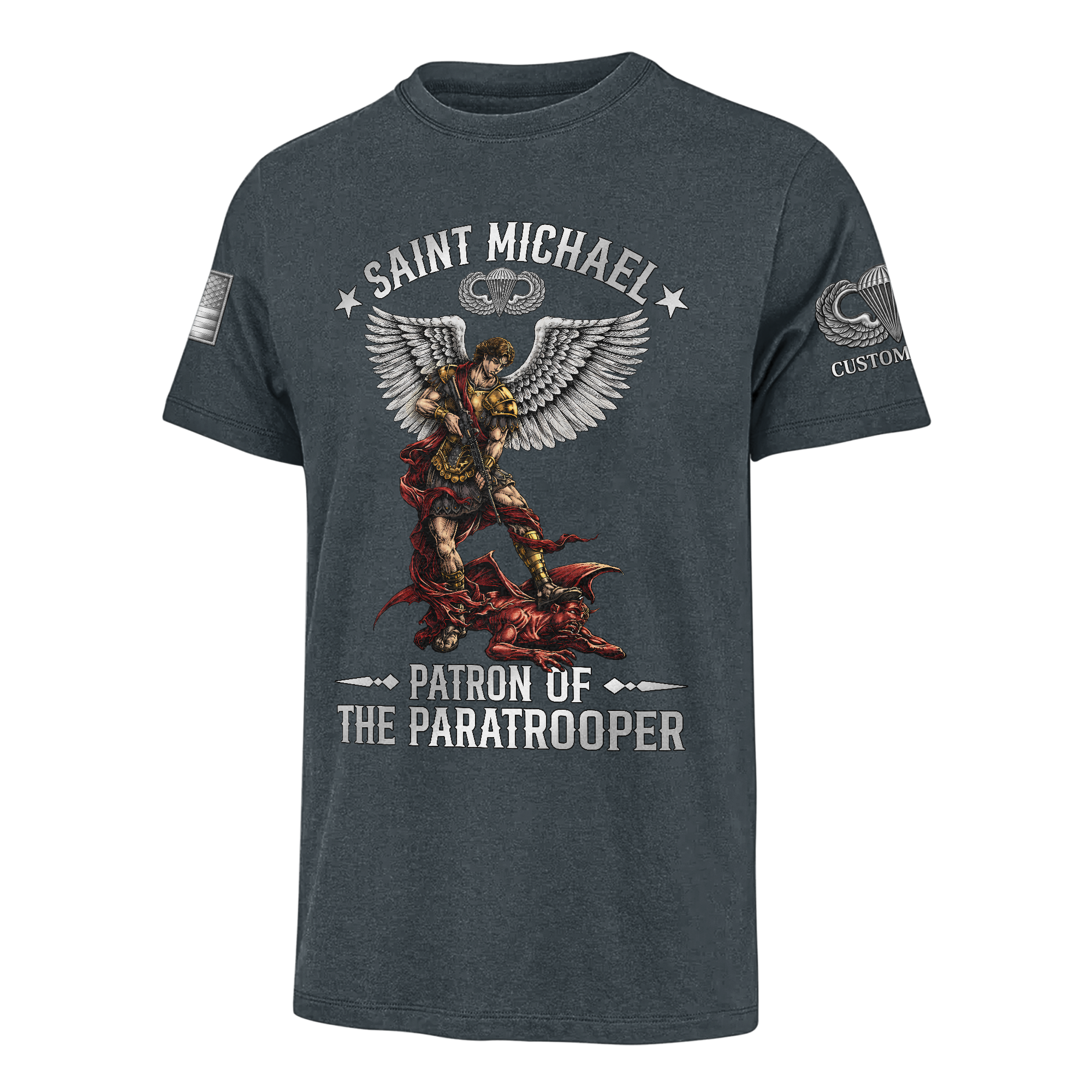 Personalizable Airborne St Michael Patron Of The Paratrooper Classic T-shirt