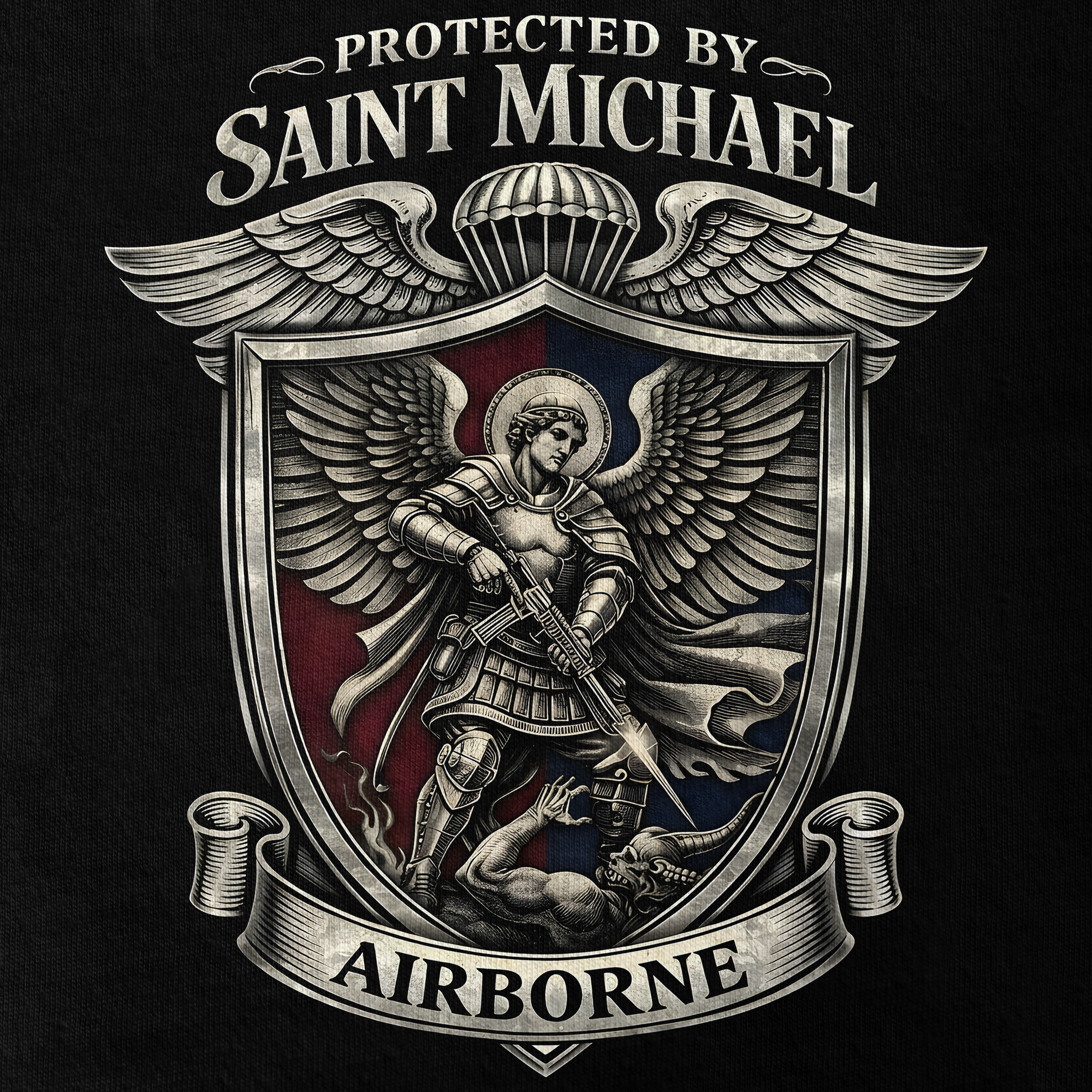 Personalizable Airborne St Michael Patron Of The Paratrooper Classic T-shirt
