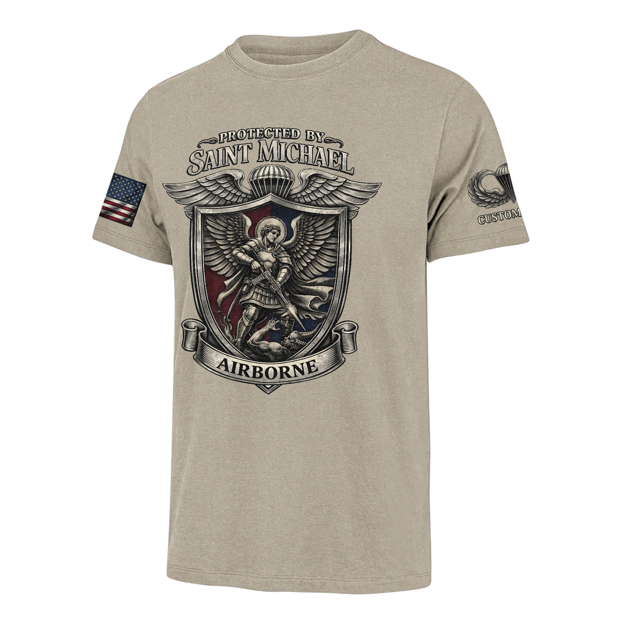 Personalizable Airborne St Michael Patron Of The Paratrooper Classic T-shirt