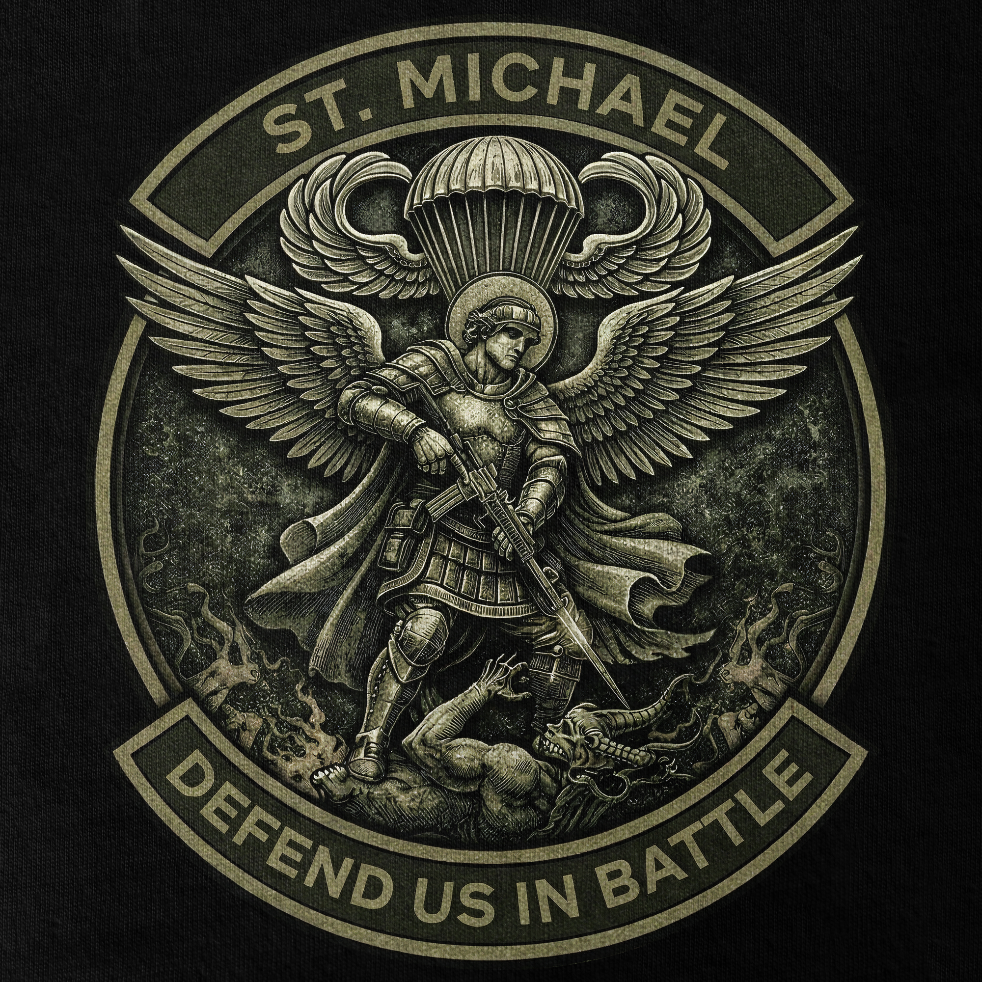 Personalizable Airborne St Michael Patron Of The Paratrooper Classic T-shirt